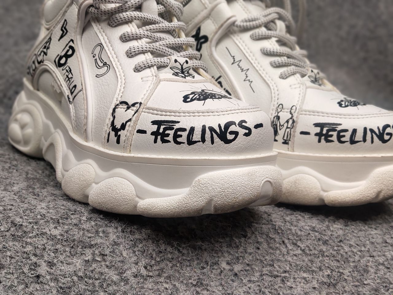 Buffalo London Buffalo Superge Cld Corin Oversized Paint Logo Sneakers Size US 6.5 / IT 36.5 - 19 Thumbnail