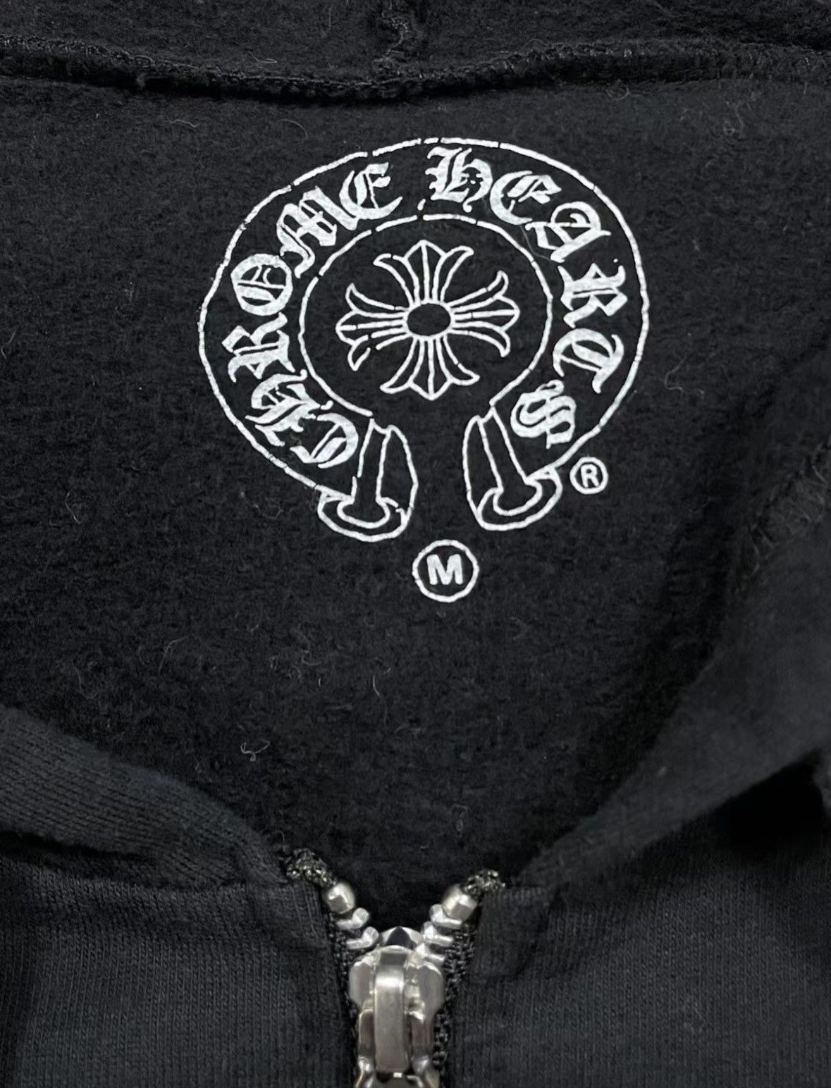 Chrome Hearts Chrome Hearts Black Zip Hoodie with White Prints. Size US M / EU 48-50 / 2 - 5 Thumbnail
