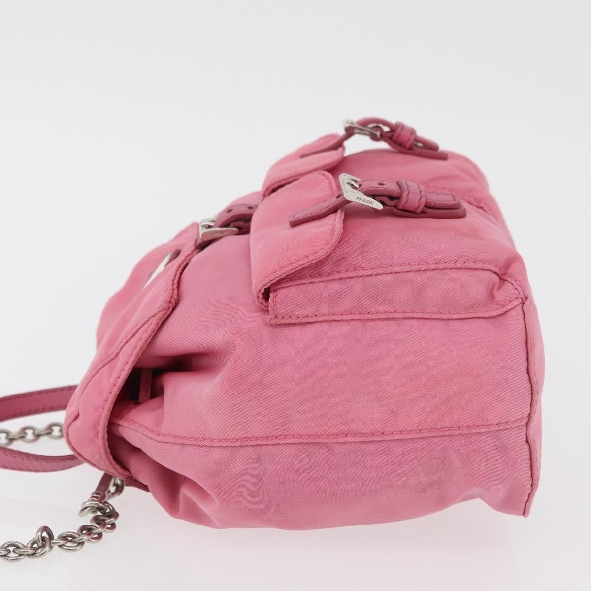 Prada Prada Nylon Chain Shoulder Bag Pink Size ONE SIZE - 3 Thumbnail