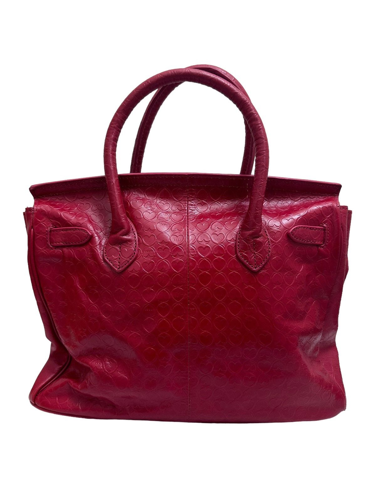 Handmade RARE ‼️ Leather Red ‘Birkin’ Bag Size ONE SIZE - 5 Thumbnail
