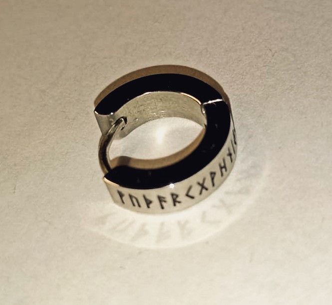 Designer × Jewelry Norwegian Viking Rune Hoop Earrings Size ONE SIZE - 5 Thumbnail