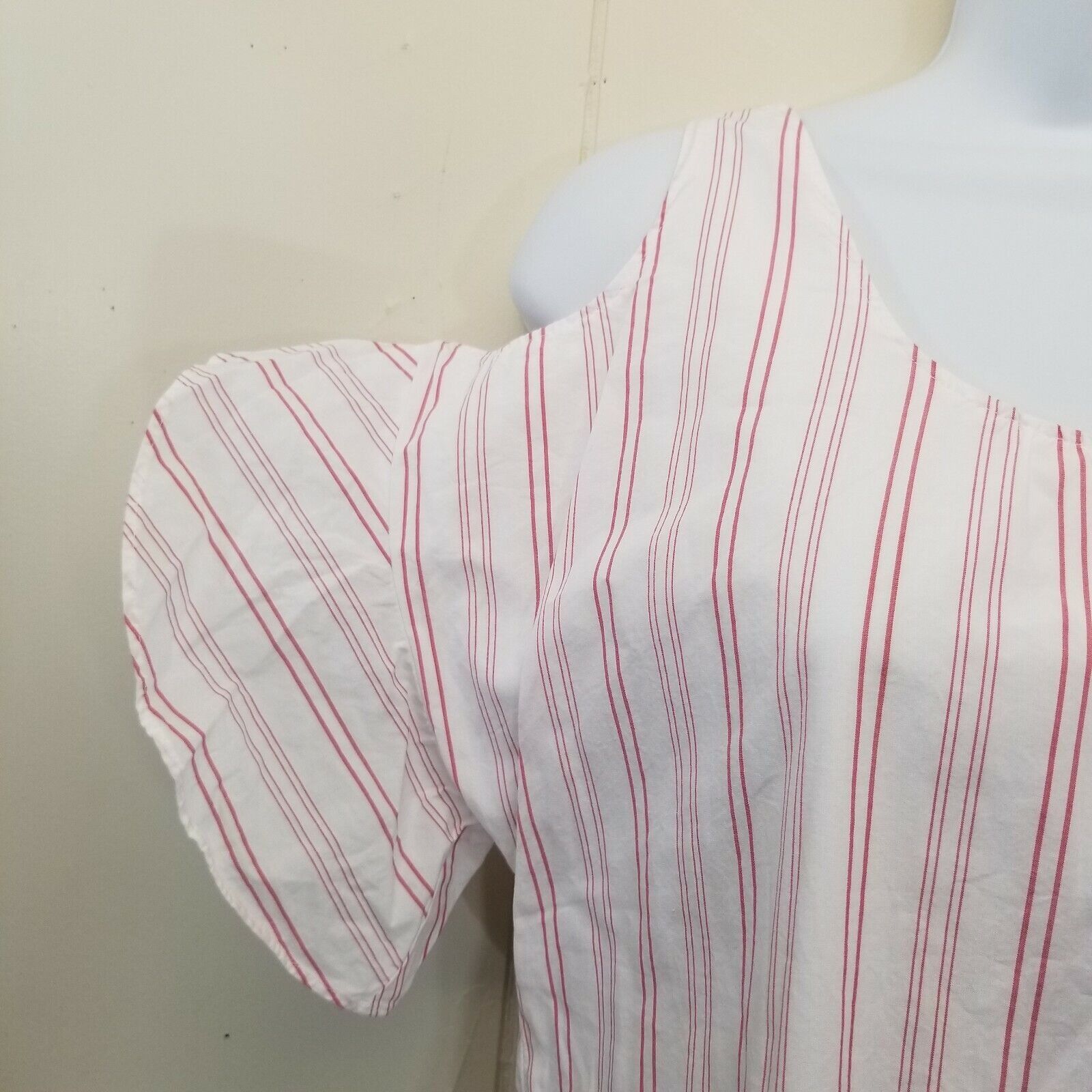 Madewell Madewell XS Dress Cold Shoulder Pink White Striped Shift Ros Size XS / US 0-2 / IT 36-38 - 3 Thumbnail