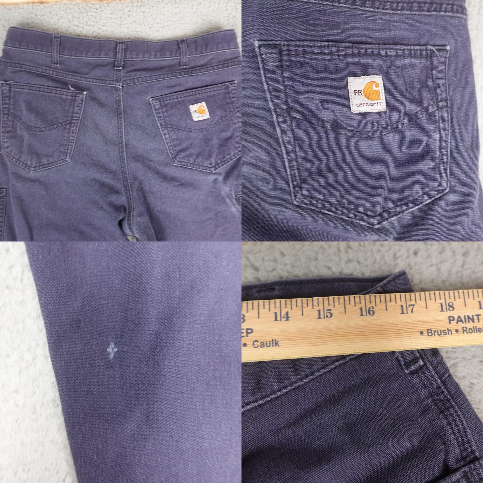 Carhartt Carhartt FR Pants Mens 36x32 Blue Relaxed Fit Canvas Work Carpenter Workwear Size US 36 / EU 52 - 8 Thumbnail