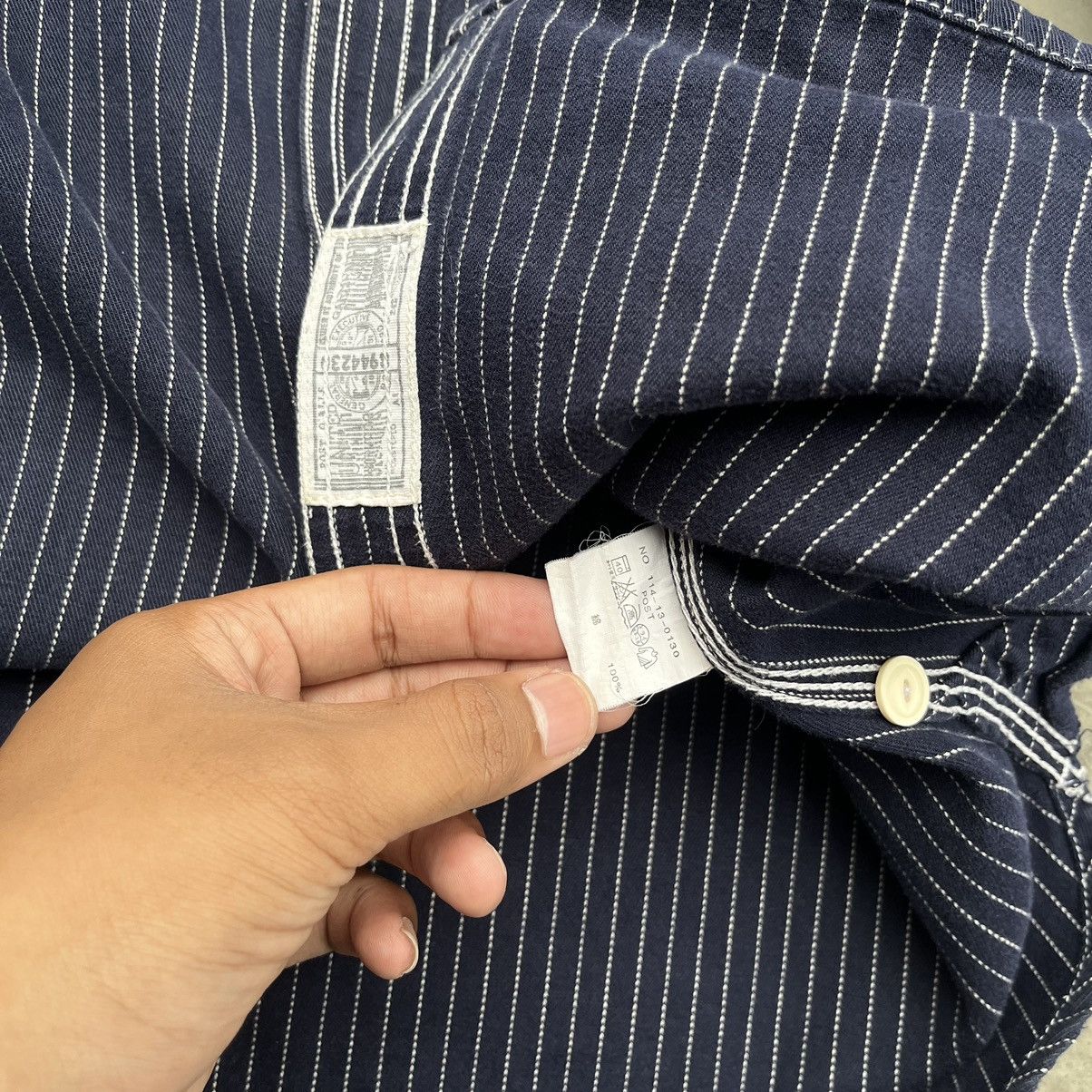 Japanese Brand × Post Overalls Post O'alls Pantograph NYC UNION MADE Hickory Shirt Size US L / EU 52-54 / 3 - 9 Thumbnail