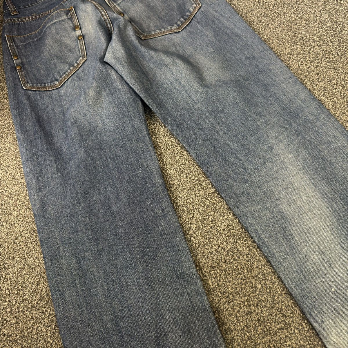 Dolce & Gabbana Dolce & Gabbana 2000 Blue Denim Studded Jeans Streetwear Size US 33 - 7 Thumbnail