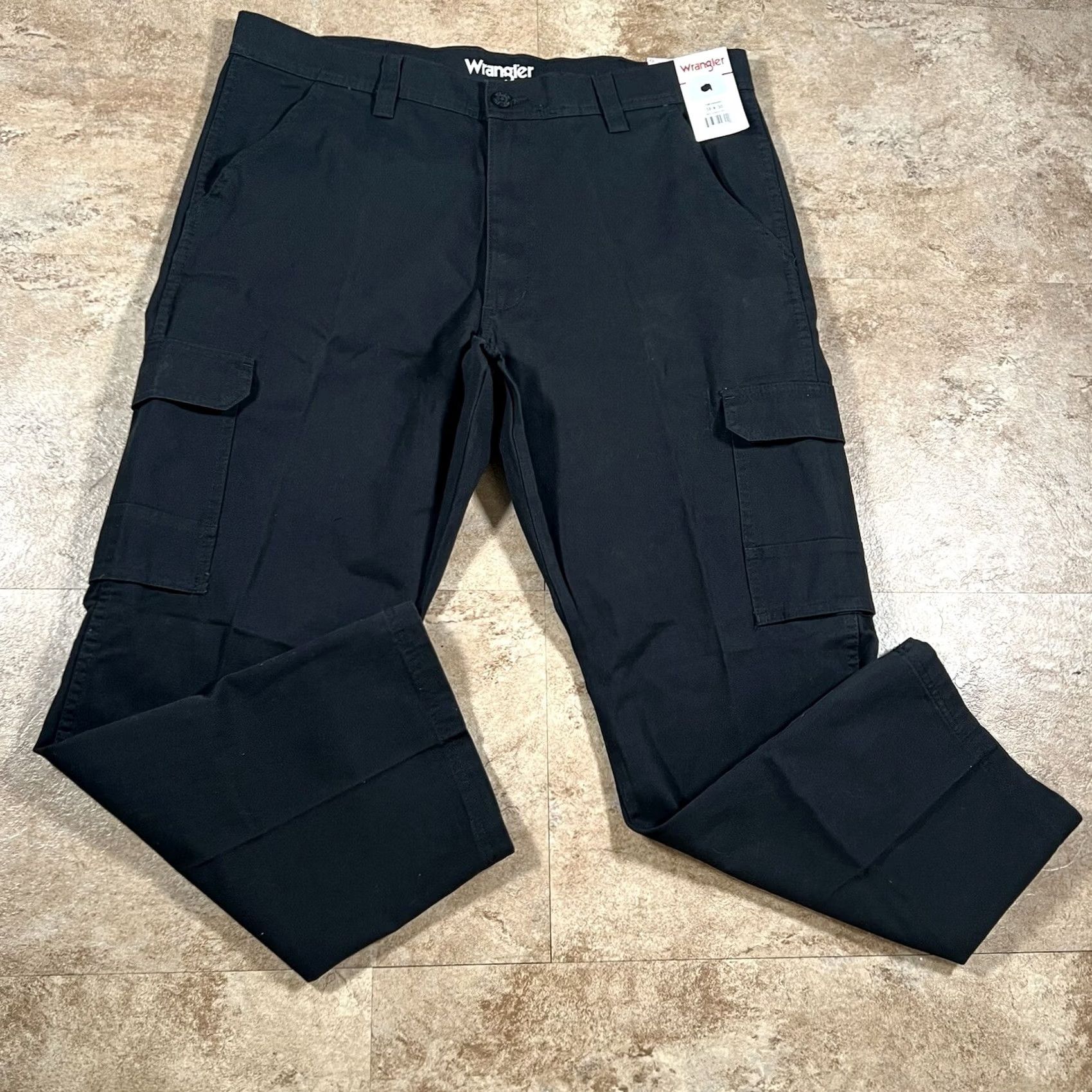 Wrangler Wrangler Pants Cargo Workwear Relaxed Black 38 30 Grunge Mens Baggy Size US 38 / EU 54 - 2 Thumbnail