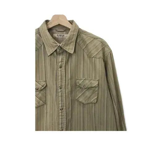 Flannel Kansai Jeans Stripe Design Flannel Shirt Size US L / EU 52-54 / 3 - 4 Thumbnail