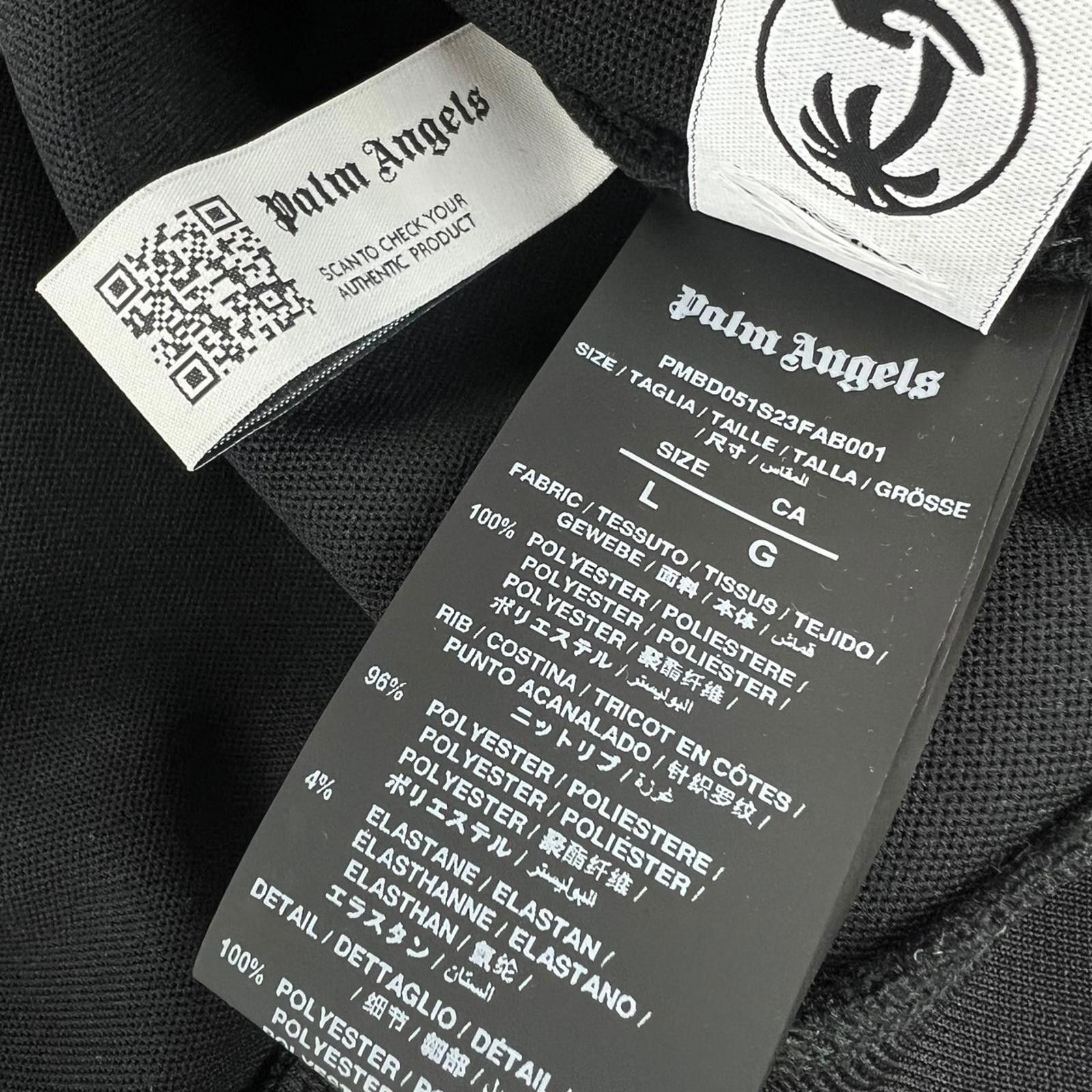 Palm Angels Palm Angels Black / Ivory Track Hoodie Size US L / EU 52-54 / 3 - 3 Thumbnail