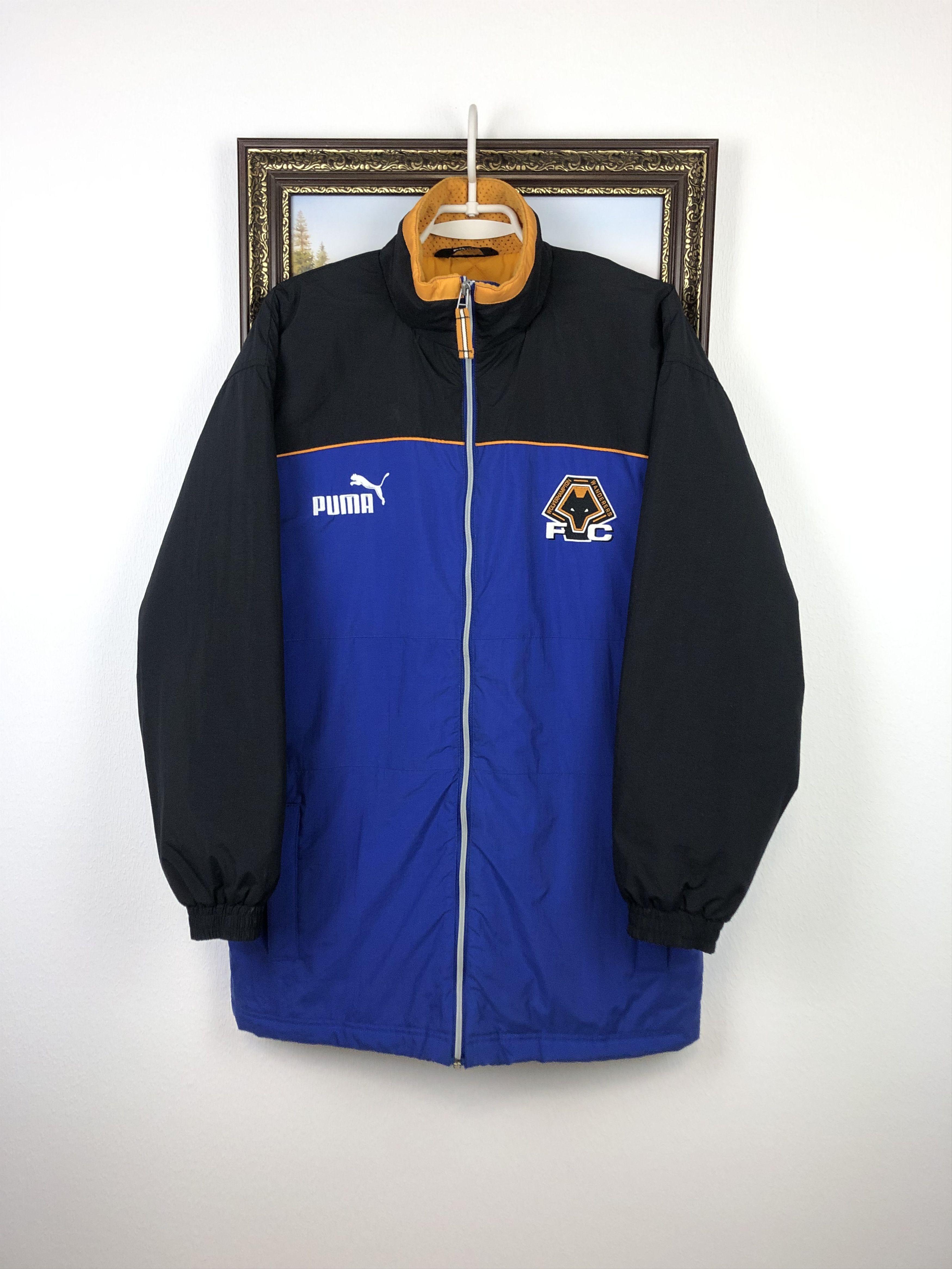 Puma Vintage Wolverhampton Wolves Football Jacket Soccer Bomber Size US M / EU 48-50 / 2 - 1 Thumbnail