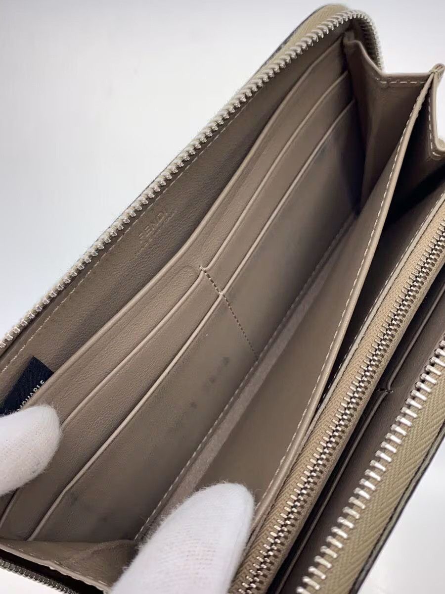 Fendi Fendi Leather Long Wallet Grey Size ONE SIZE - 6 Thumbnail
