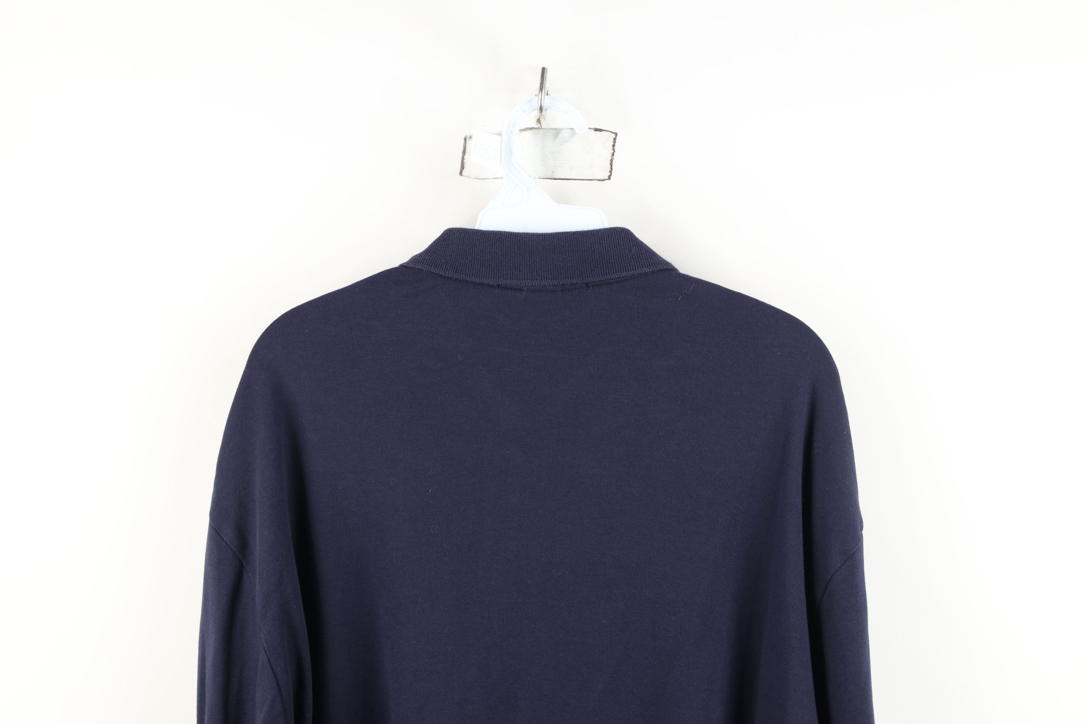 Ralph Lauren Vintage 90s Ralph Lauren Cotton Long Sleeve Rugby Polo Blue Size US XL / EU 56 / 4 - 12 Thumbnail