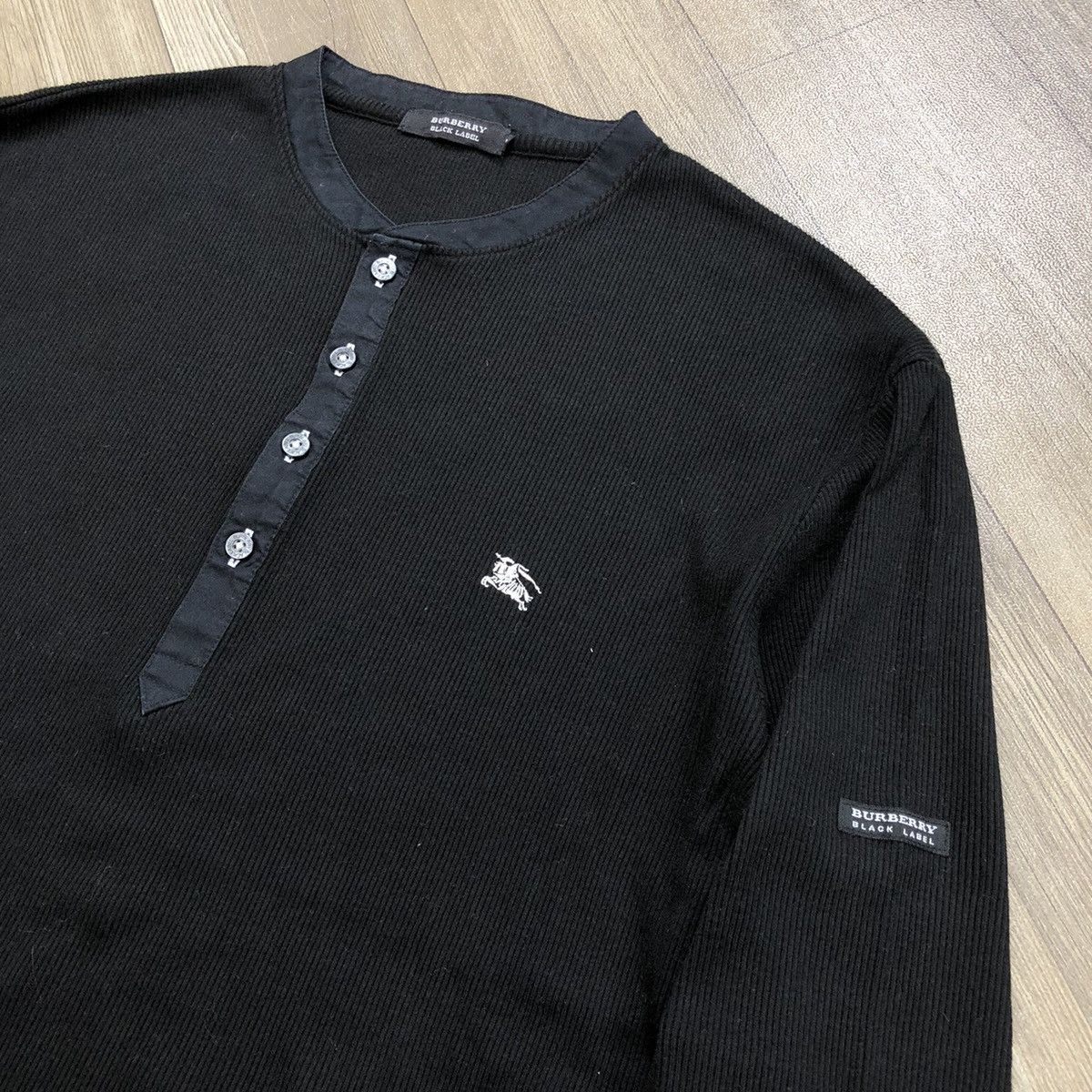Burberry Burberry London Black Label Long Sleeve Half Button Tee Size US M / EU 48-50 / 2 - 4 Thumbnail