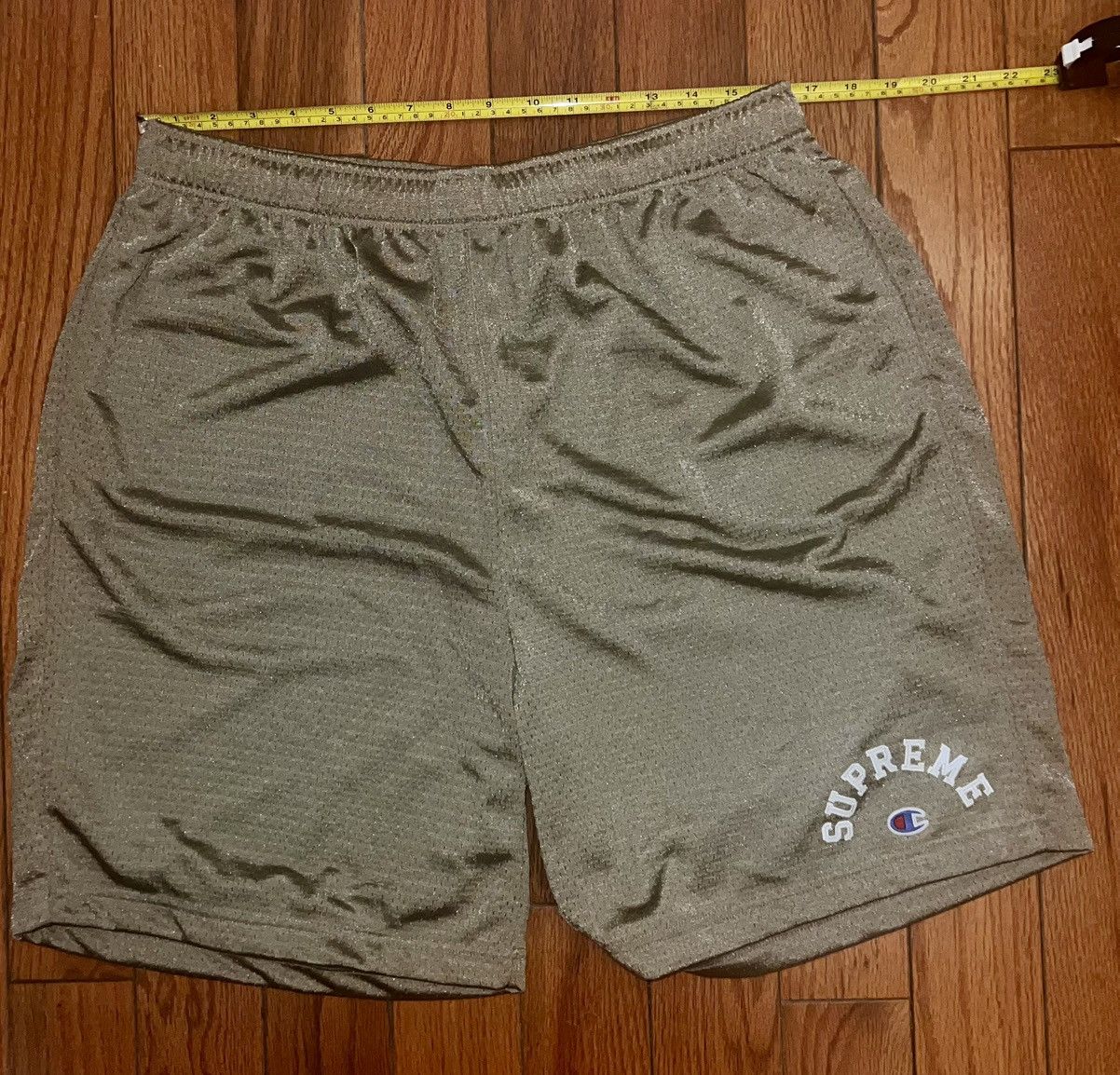 Champion × Supreme Supreme X champion, mesh shorts, tan, medium 