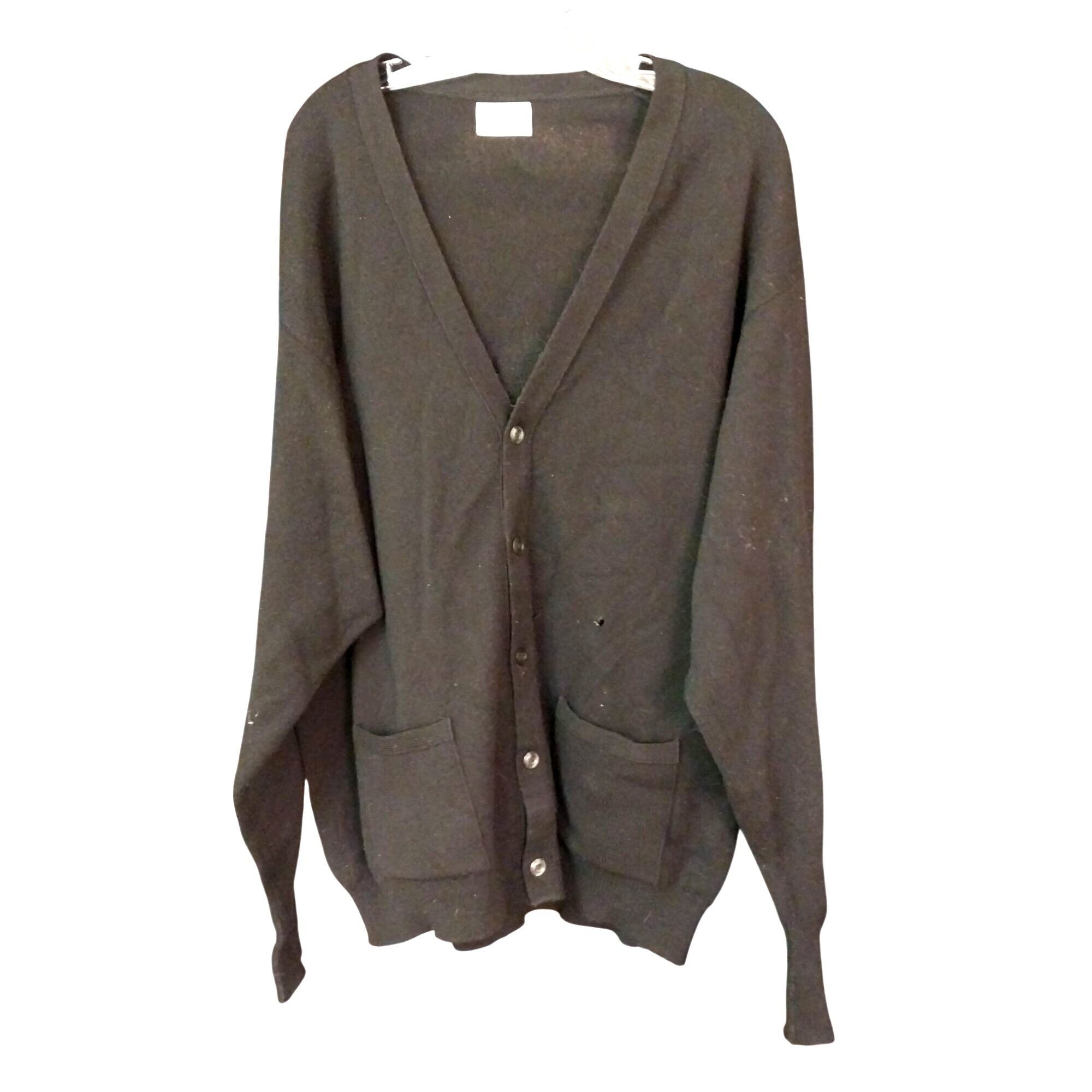 Vintage Harrods Black Knit Cardigan Sweater, Women's