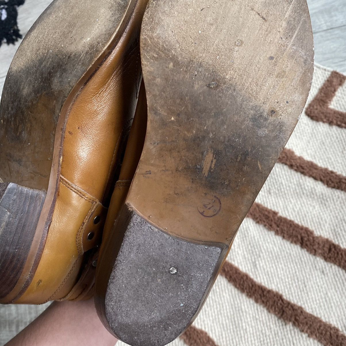 Other VINTAGE LEATHER USA STYLE WESTERN BEIGE/BROWN BOOTS Size US 11 / EU 44 - 10 Thumbnail