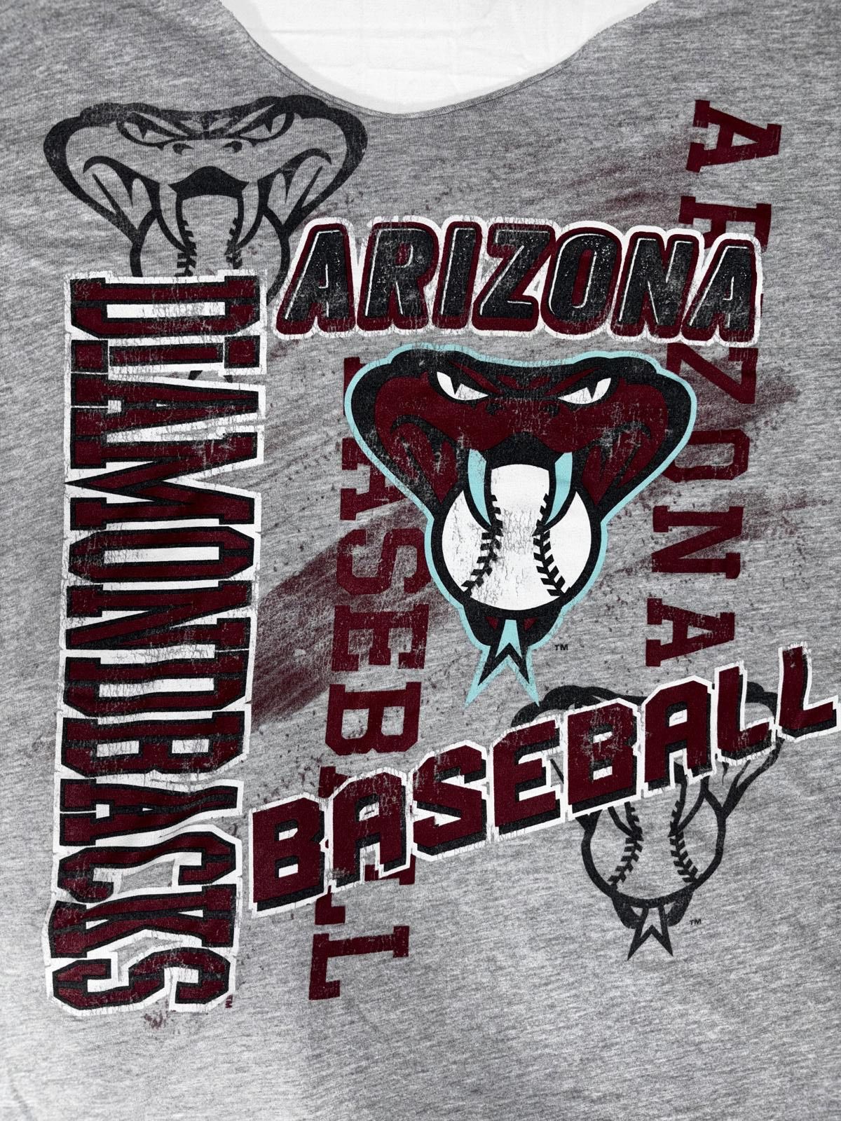 Designer Arizona Diamondbacks Women's Baseball T-Shirt Size M / US 6-8 / IT 42-44 - 2 Thumbnail
