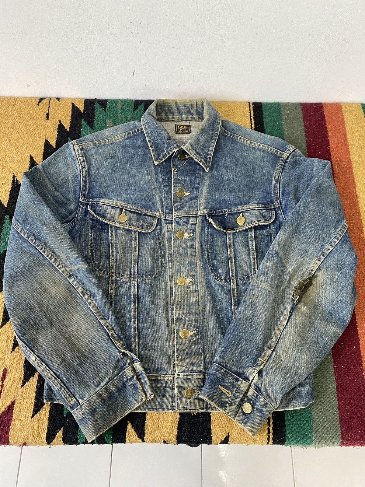 Lee Vintage 70s Lee 101-J Sanforized Denim Jacket Distressed Size US M / EU 48-50 / 2 - 16 Thumbnail
