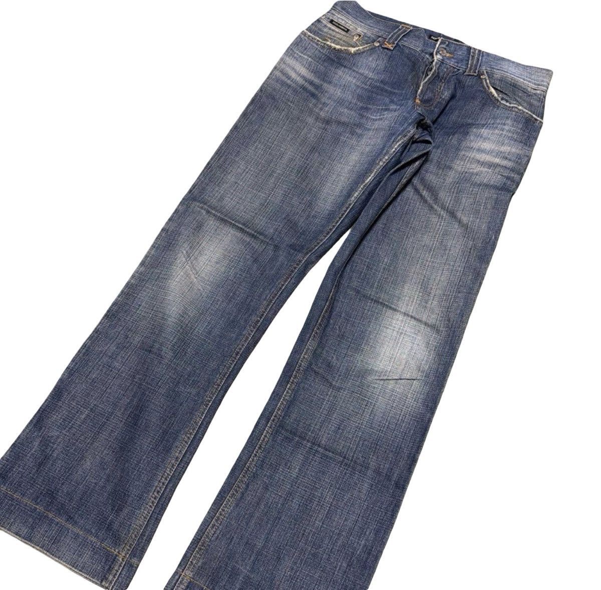 Dolce & Gabbana DOLCE & GABBANA Low-Rise Wide Straight Denim Jeans Size 40 Size US 30 / EU 46 - 8 Thumbnail