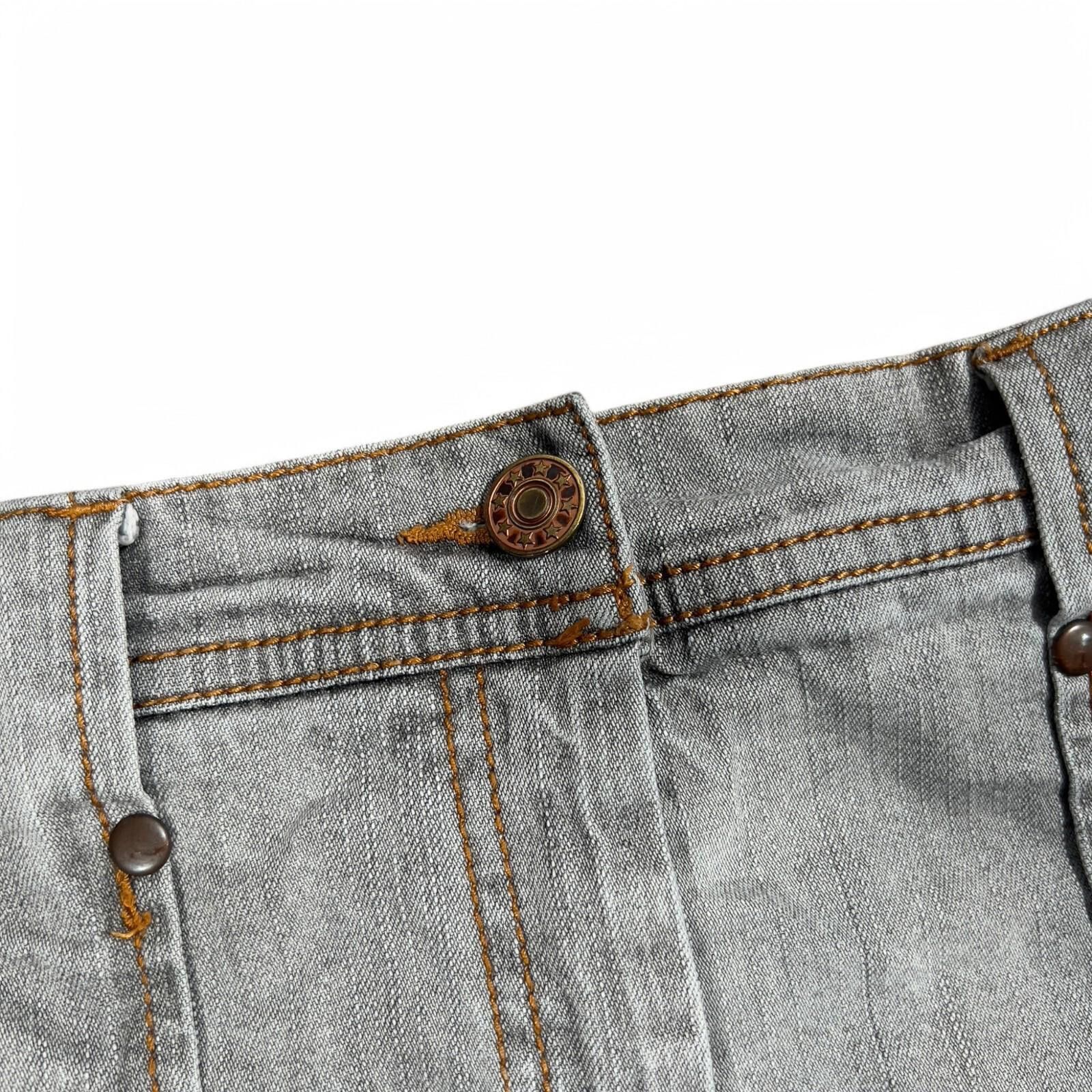 The Unbranded Brand Vintage Y2K Light Grey Denim Cargo Midi Skirt Size M Size 28" / US 6 / IT 42 - 10 Thumbnail