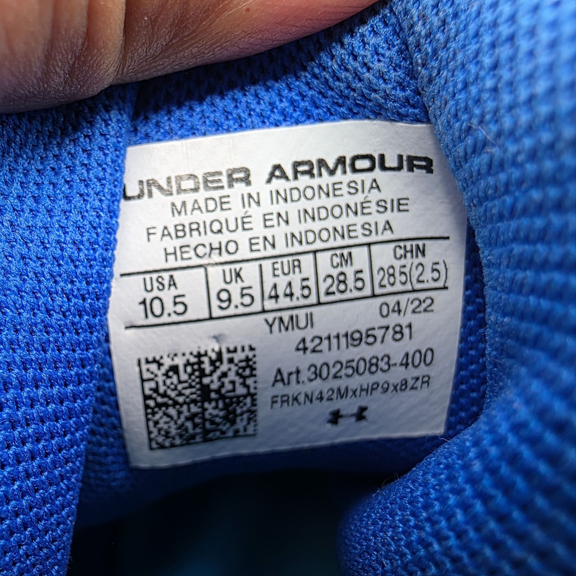 Under Armour Under Armour Spotlight Franchise 2.0 Mens Size 10.5 Blue Whi Size US 10.5 / EU 43-44 - 6 Thumbnail