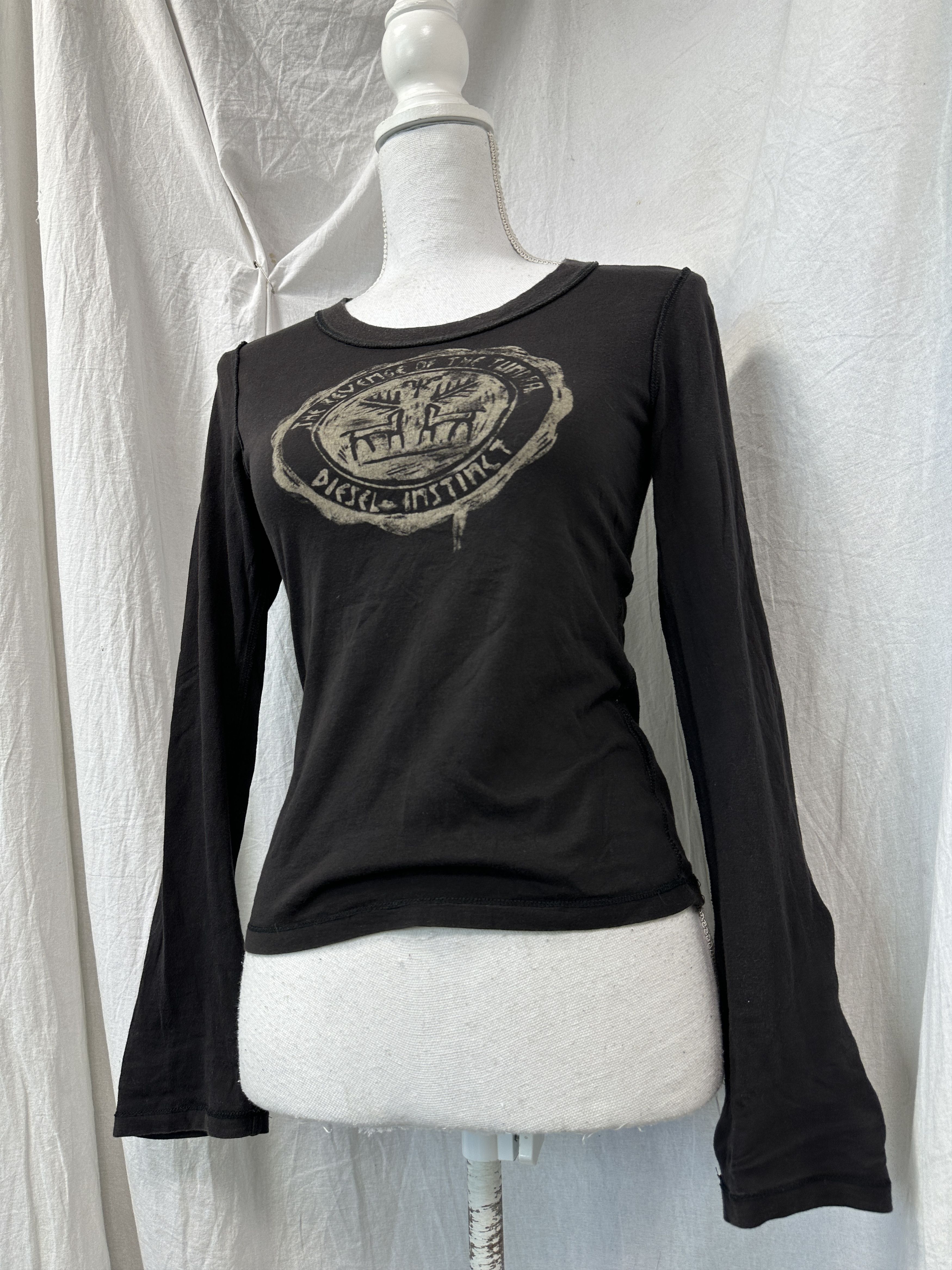 Diesel Vintage Streetwear Old School Diesel Longsleeve Y2K Size M / US 6-8 / IT 42-44 - 1 Thumbnail