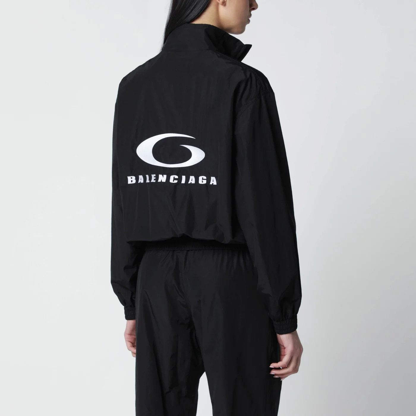Balenciaga o1d2blof0426 Loop Sports Icon Zip Jacket in Black Size S / US 4 / IT 40 - 2 Thumbnail