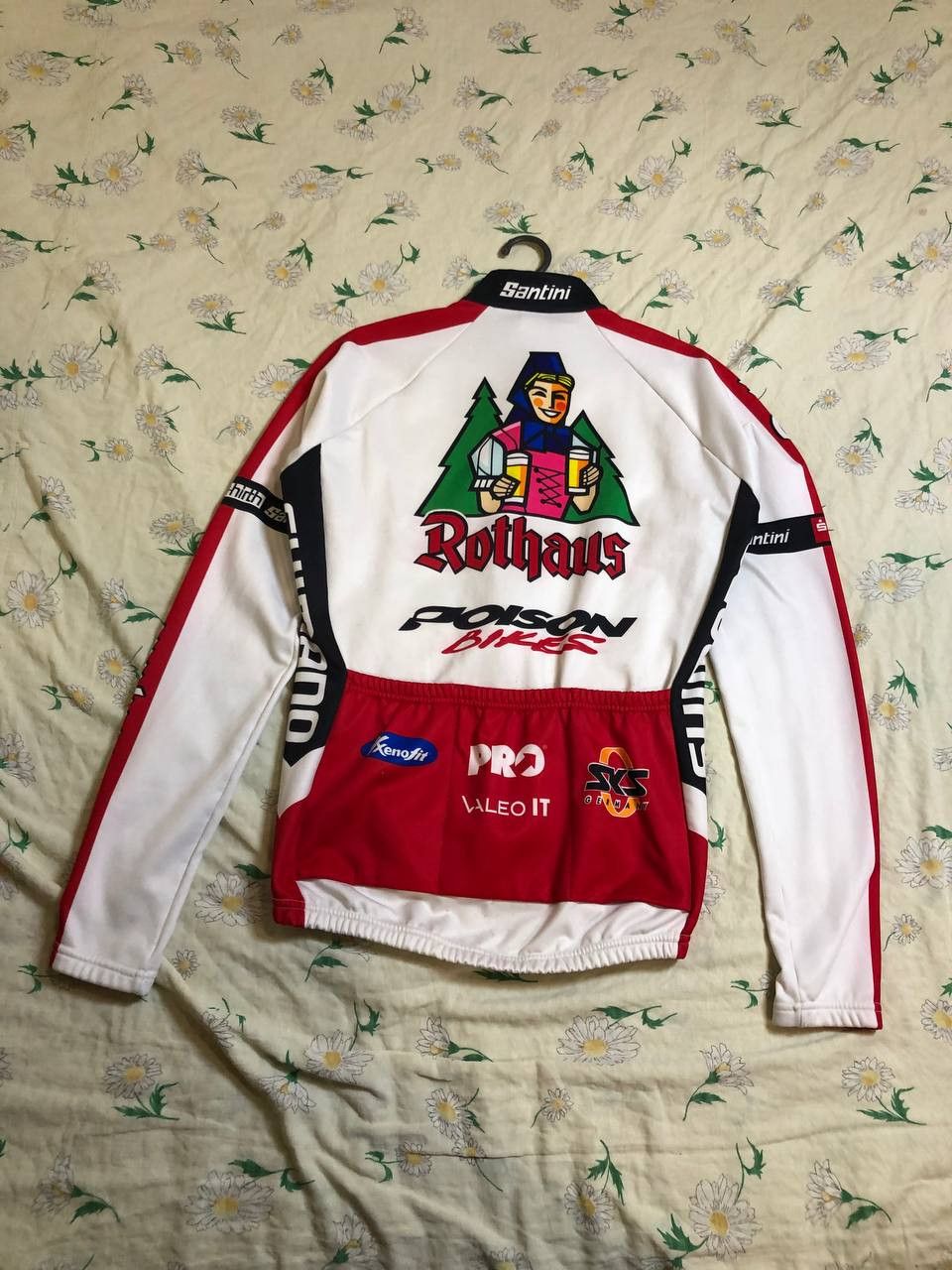 Vintage Cycling Jersey Mens Santini sportwear Size US L / EU 52-54 / 3 - 18 Thumbnail