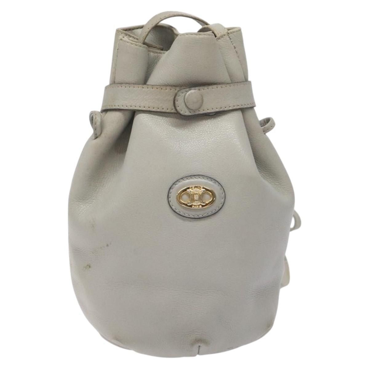 Celine CELINE Shoulder Bag Leather Light Blue Gold Size ONE SIZE - 2 Thumbnail