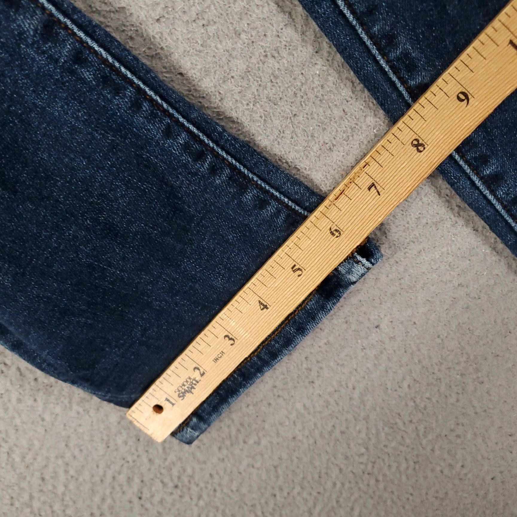 Denime Judy Blue Jeans Slim Dark Wash Distressed Stretch 30x31 Womens 28 Inseam Denim 5-Pocket City Preppy Skinny Size 30" / US 8 / IT 44 - 7 Thumbnail