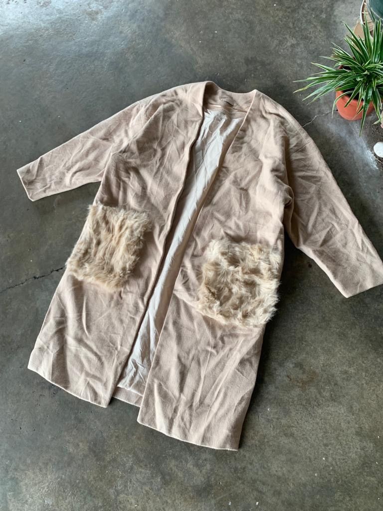 GU × Japanese Brand GU deep pile fur Long Cardigan Size M / US 6-8 / IT 42-44 - 3 Thumbnail