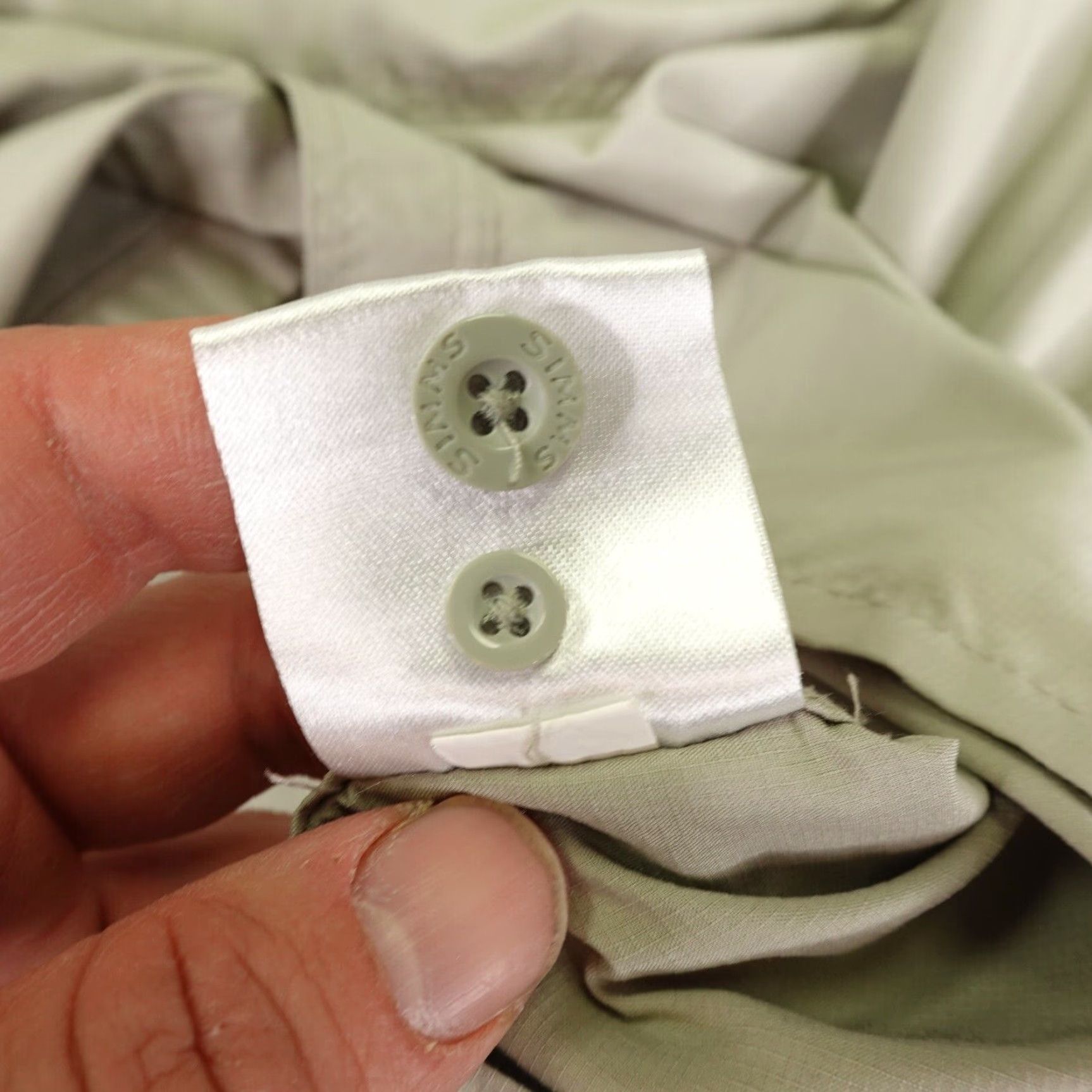 Vintage SIMMS Shirt Mens Large Khaki Beige Tan Fishing Button-Up Outdoor Vented Camping Size US L / EU 52-54 / 3 - 5 Thumbnail