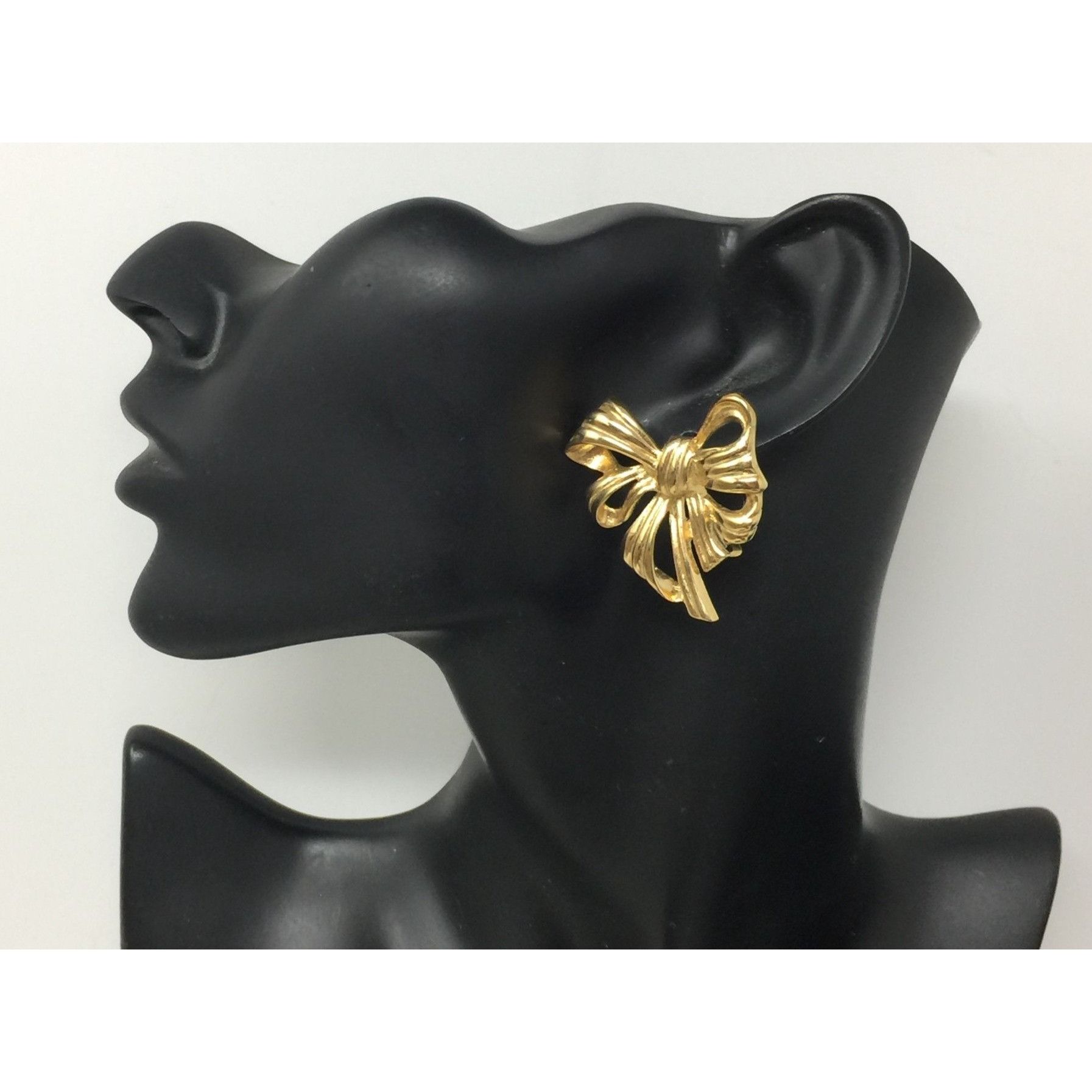 Givenchy Vintage Signed Givenchy Gold Plated Bow Earrings Size ONE SIZE - 2 Thumbnail