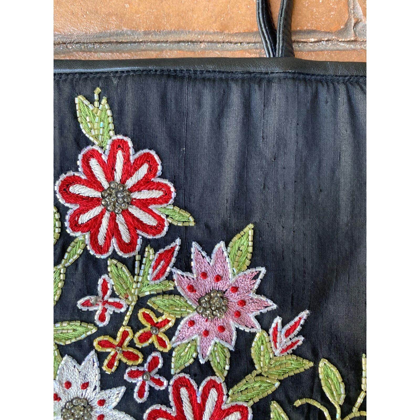 Vintage VINTAGE Christina Floral Beaded And Sequined Hand Tote Bag Size ONE SIZE - 3 Thumbnail