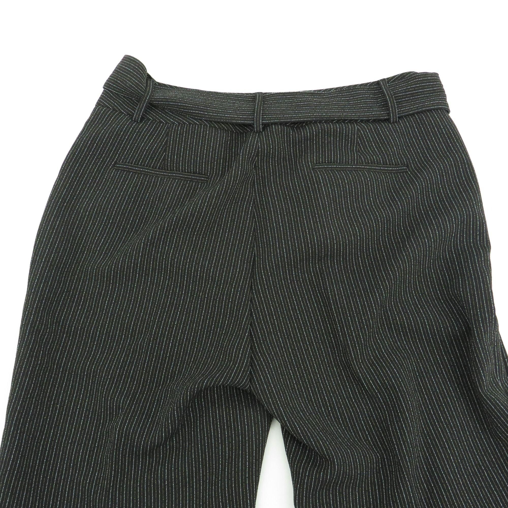Bar III Bar III Womens Black Pinstriped Pants Size 8 NWOT Size 30" / US 8 / IT 44 - 3 Thumbnail