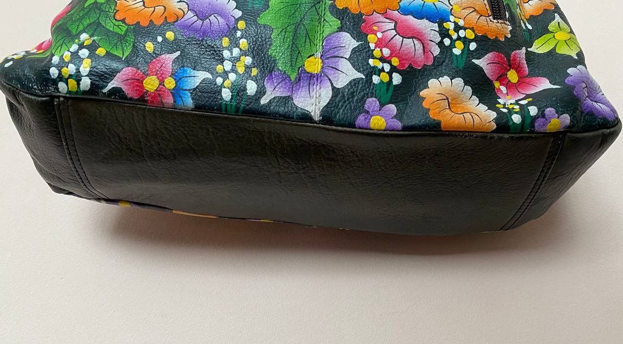 Designer 🔥 MODAPELLE Genuine Leather Floral Peacock Shoulder Bag Size ONE SIZE - 7 Thumbnail