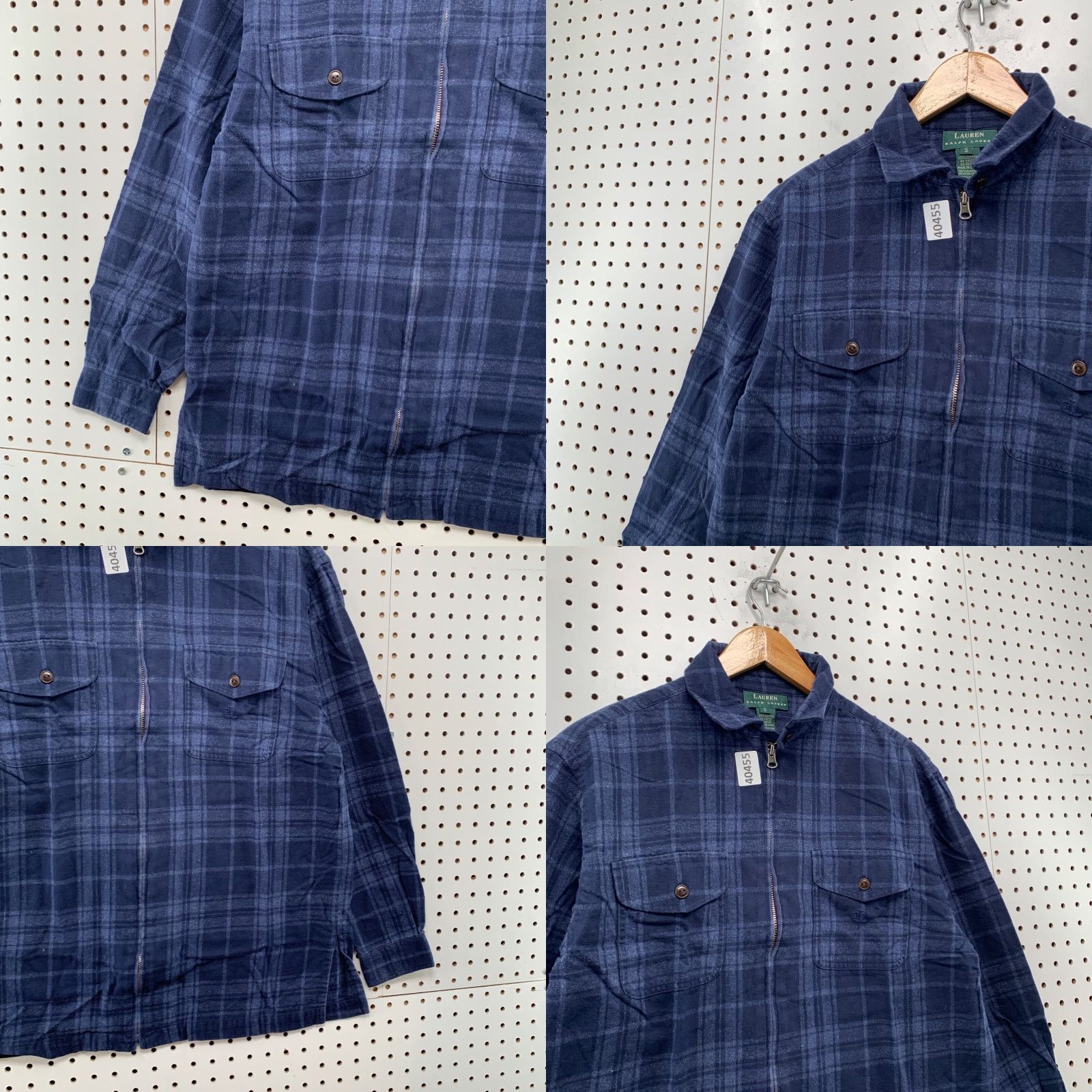 Ralph Lauren VINTAGE Lauren Ralph Lauren Zip Flannel Jacket Womens Small Blue Plaid 20x27 Jacket Womens Small Blue Plaid 20x27 Size S / US 4 / IT 40 - 8 Thumbnail
