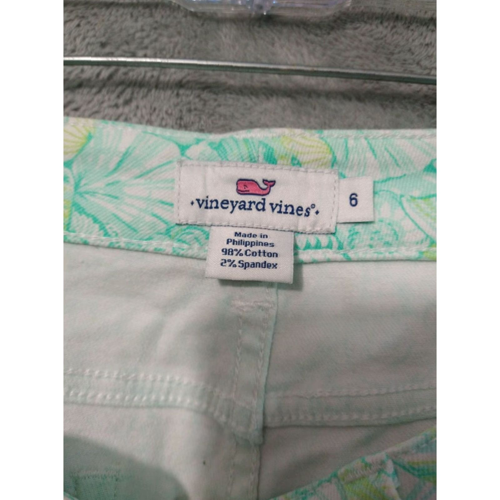 Vineyard Vines Vineyard Vines Jeans Womens 6 Green Nantucket Seashells Skinny Stretch Casual Denim 5-Pocket Design Womens Skinny 6 Green Cotton Spandex Size 28" / US 6 / IT 42 - 7 Thumbnail