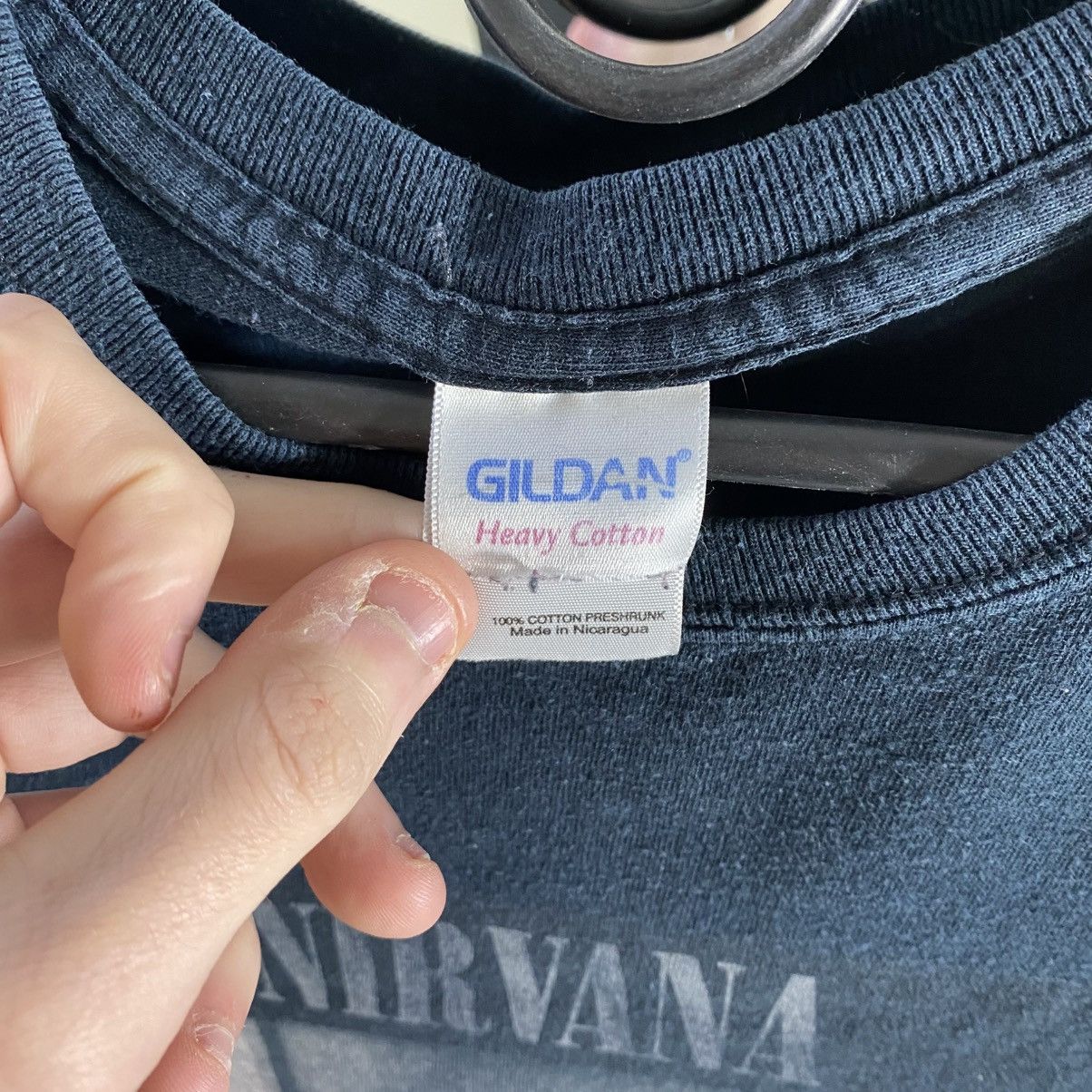 Gildan Vintage Nirvana T shirt Bleach tee Size US S / EU 44-46 / 1 - 4 Thumbnail