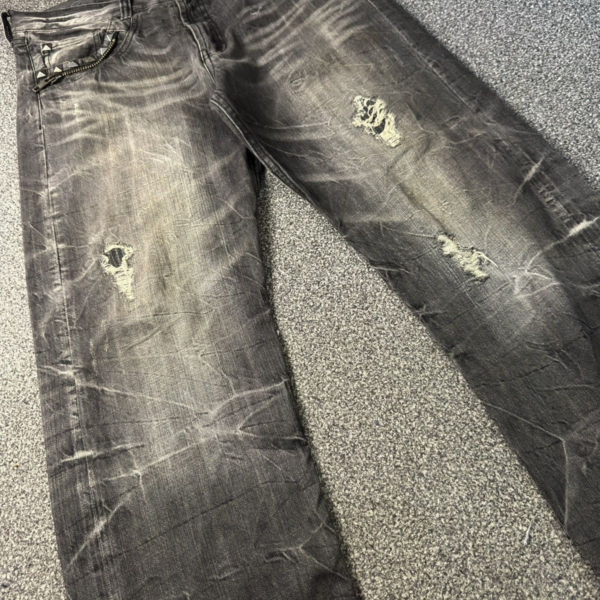 Hysteric Glamour Japanese Okayama Studded Distressed Denim LGB Hysteric Style Size US 34 / EU 50 - 5 Thumbnail