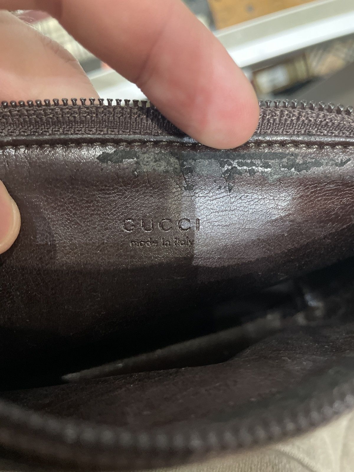 Gucci Gucci GG Nylon Cosmetic Pouch Brown Size ONE SIZE - 2 Thumbnail