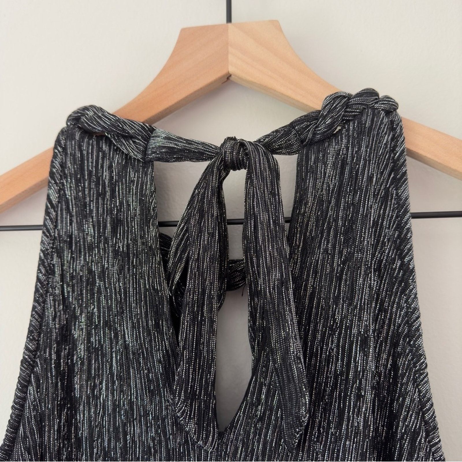Other Ella Moss Twisted Keyhole Neckline Shimmer Tiered Mini Dress Size XS / US 0-2 / IT 36-38 - 5 Thumbnail