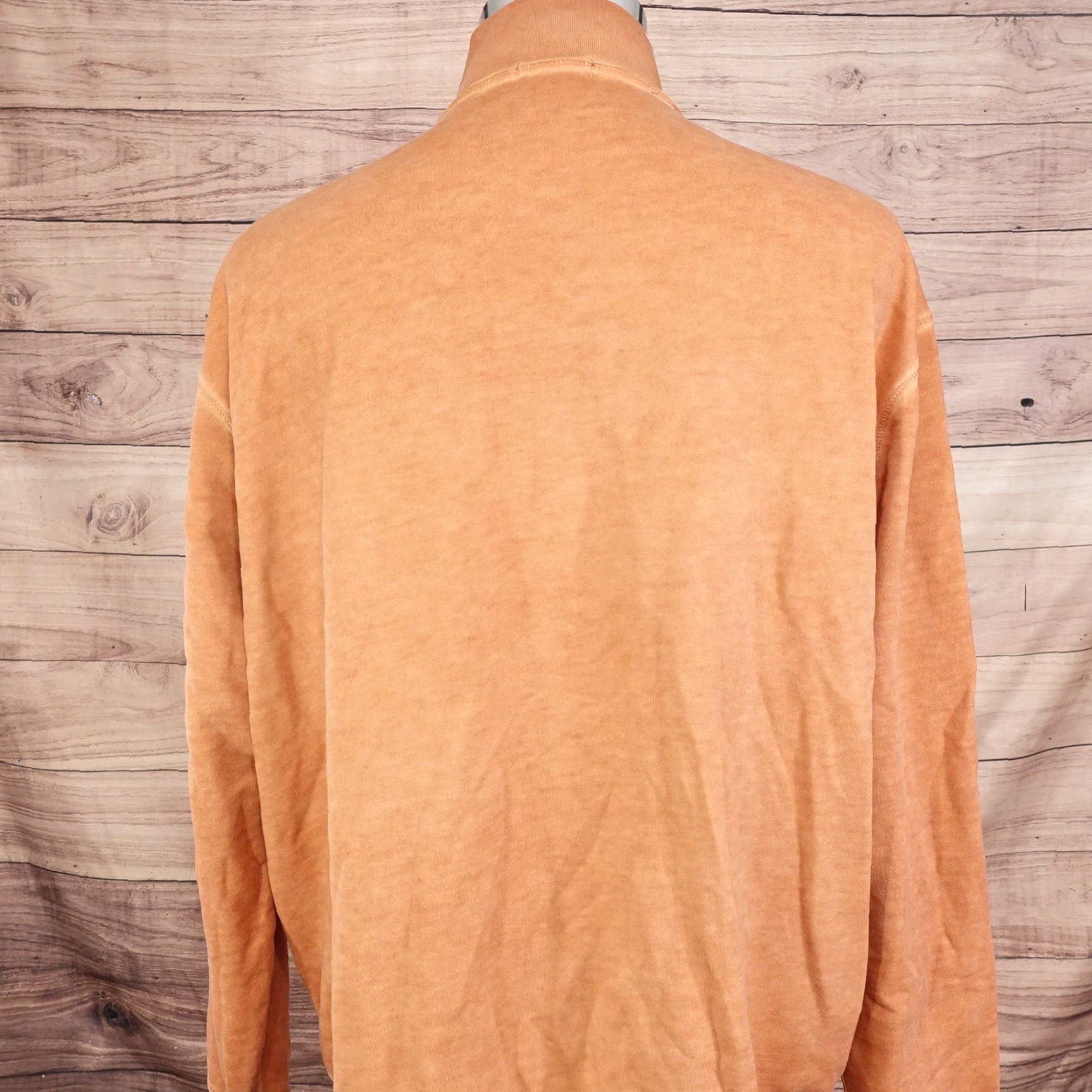 Vintage Vintage J.L. Powell Men's Full Zip Mock Neck Cotton Sweater 2XL Large Orange Winter Casual Size US XXL / EU 58 / 5 - 5 Thumbnail