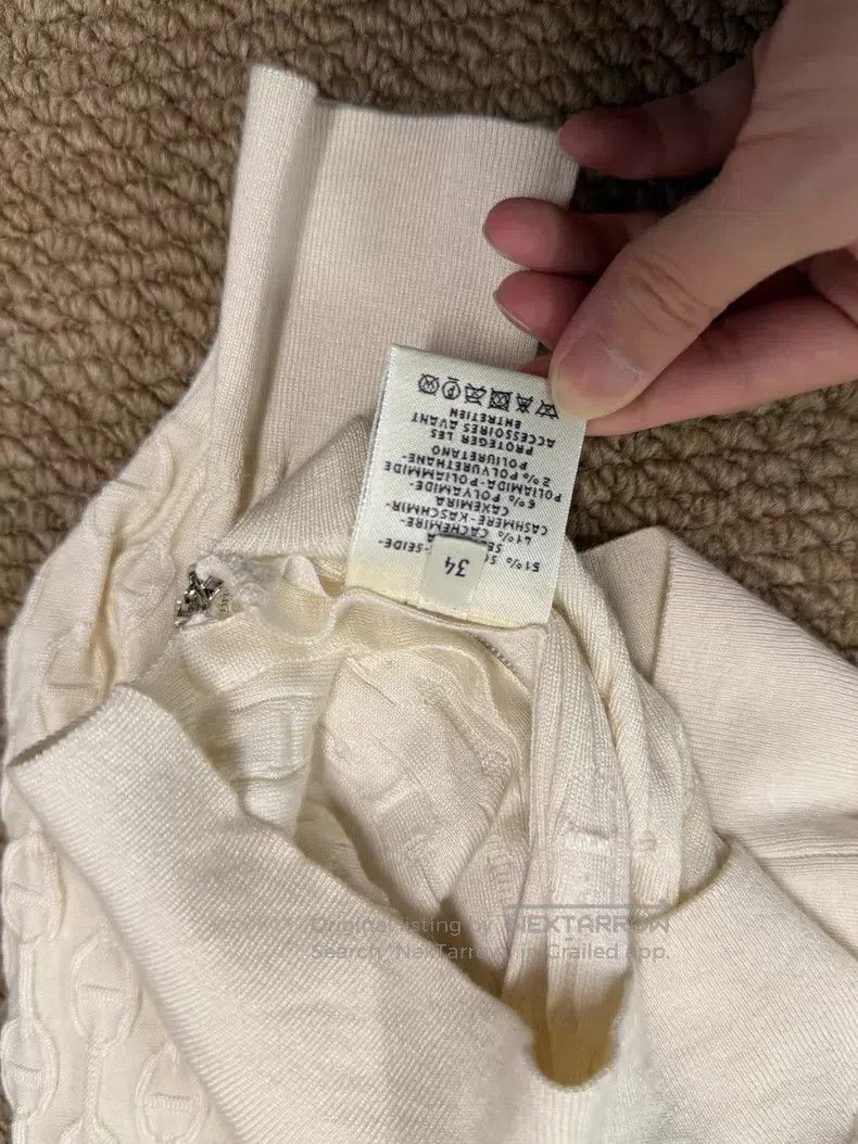 Hermes Hermes Full Print Pig Nose Side Zipper Cashmere Sweater - Size XXS / US 00 / IT 34 - 5 Thumbnail