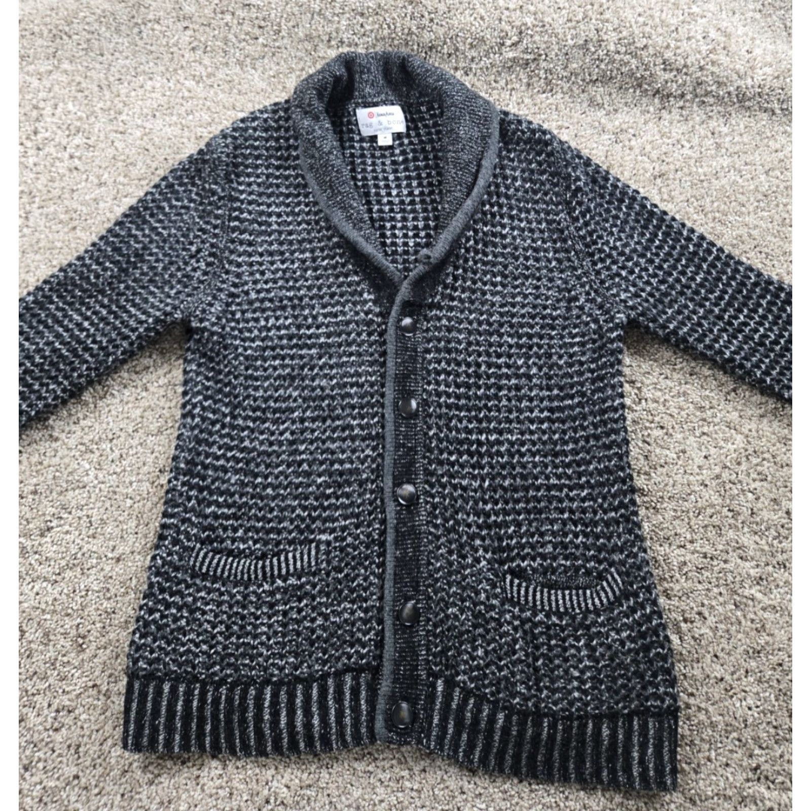 Rag & Bone rag & bone Cardigan Sweater Men M Gray Wool Button Pockets Vintage No Size US M / EU 48-50 / 2 - 3 Thumbnail