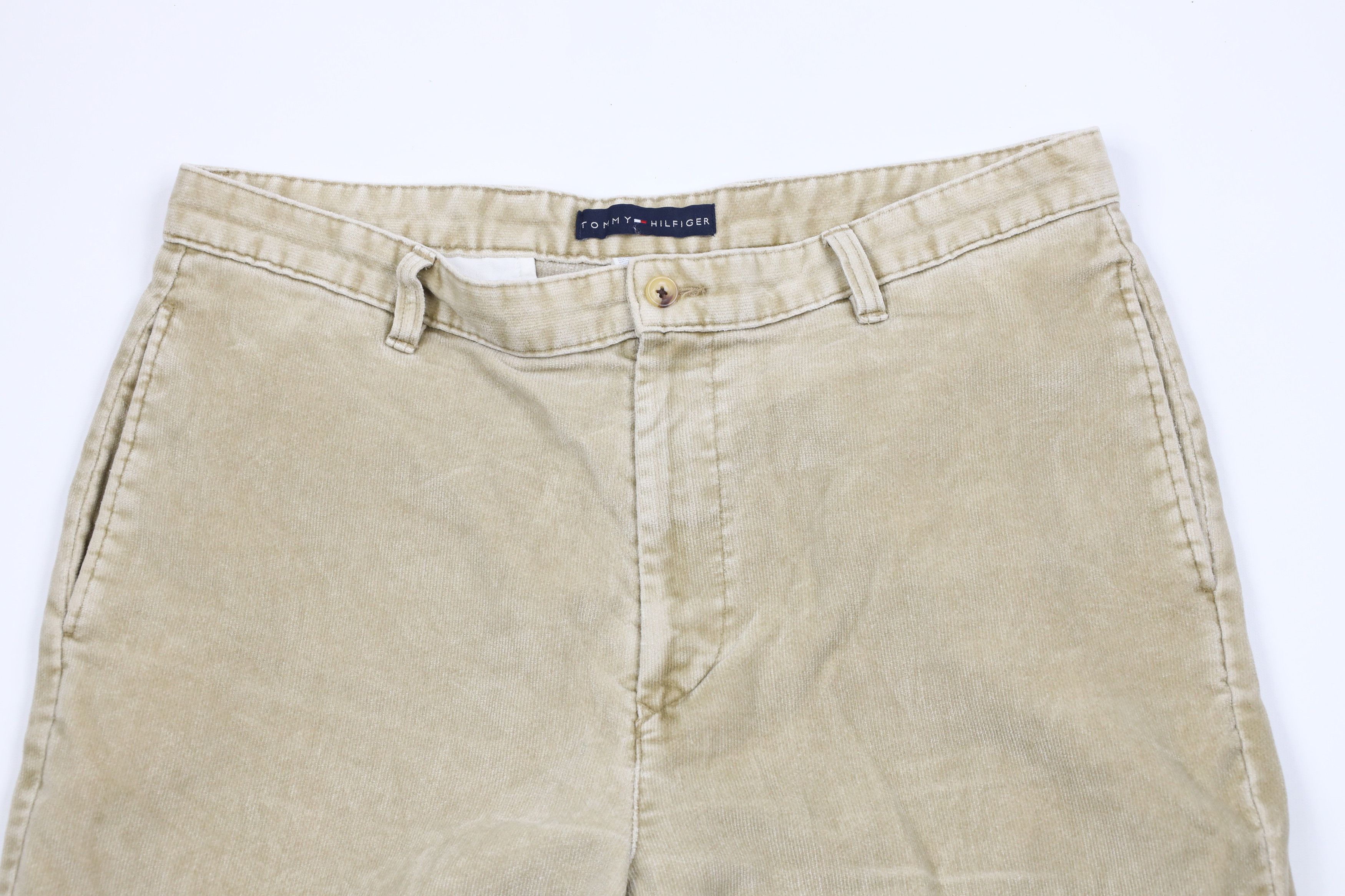 Tommy Hilfiger × Vintage Vintage 90s Tommy Hilfiger Wide Leg Corduroy Moleskin Pants Size 36 - 2 Thumbnail