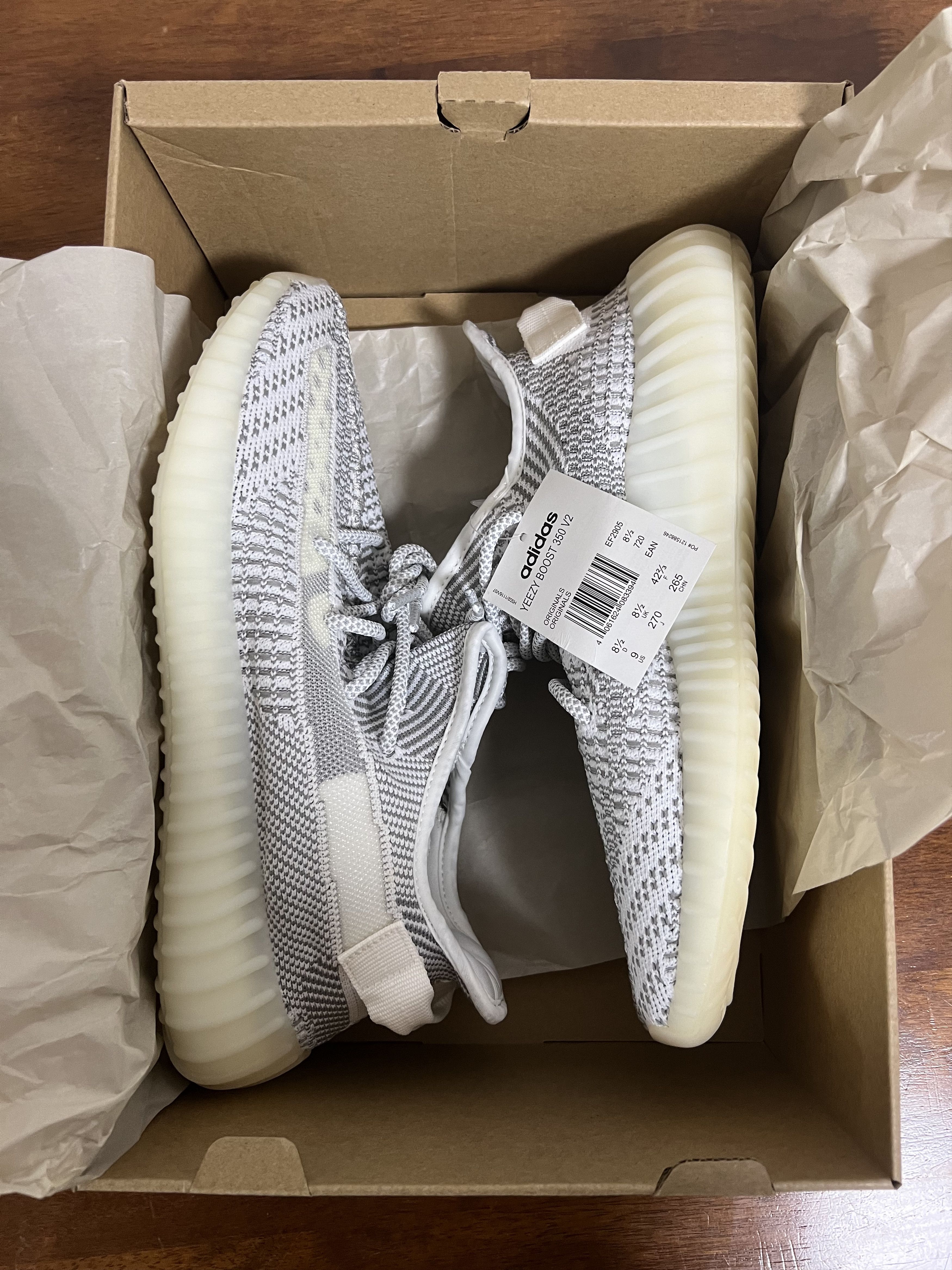 Adidas 💚 Adidas Yeezy Boost 350 V2 Static (Non-Reflective) NEW Size US 9 / EU 42 - 10 Thumbnail