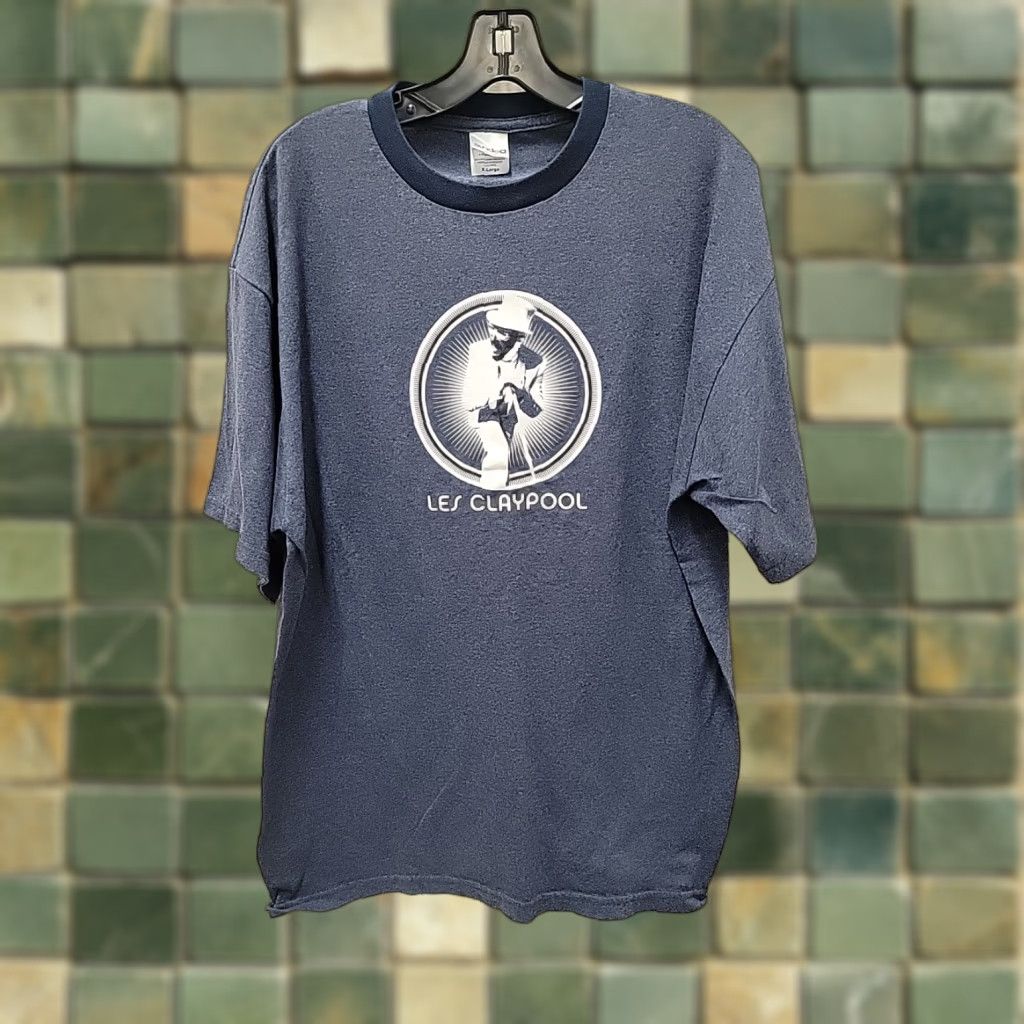 Vintage VINTAGE LES CLAYPOOL Primus Tee Shirt XL Blue 90s Mens T-Shirt Regular Fit Crew Neck Short Sleeve Frog Brigade Oysterhead Fans 1990s Rare Sundog Size US XL / EU 56 / 4 - 1 Thumbnail