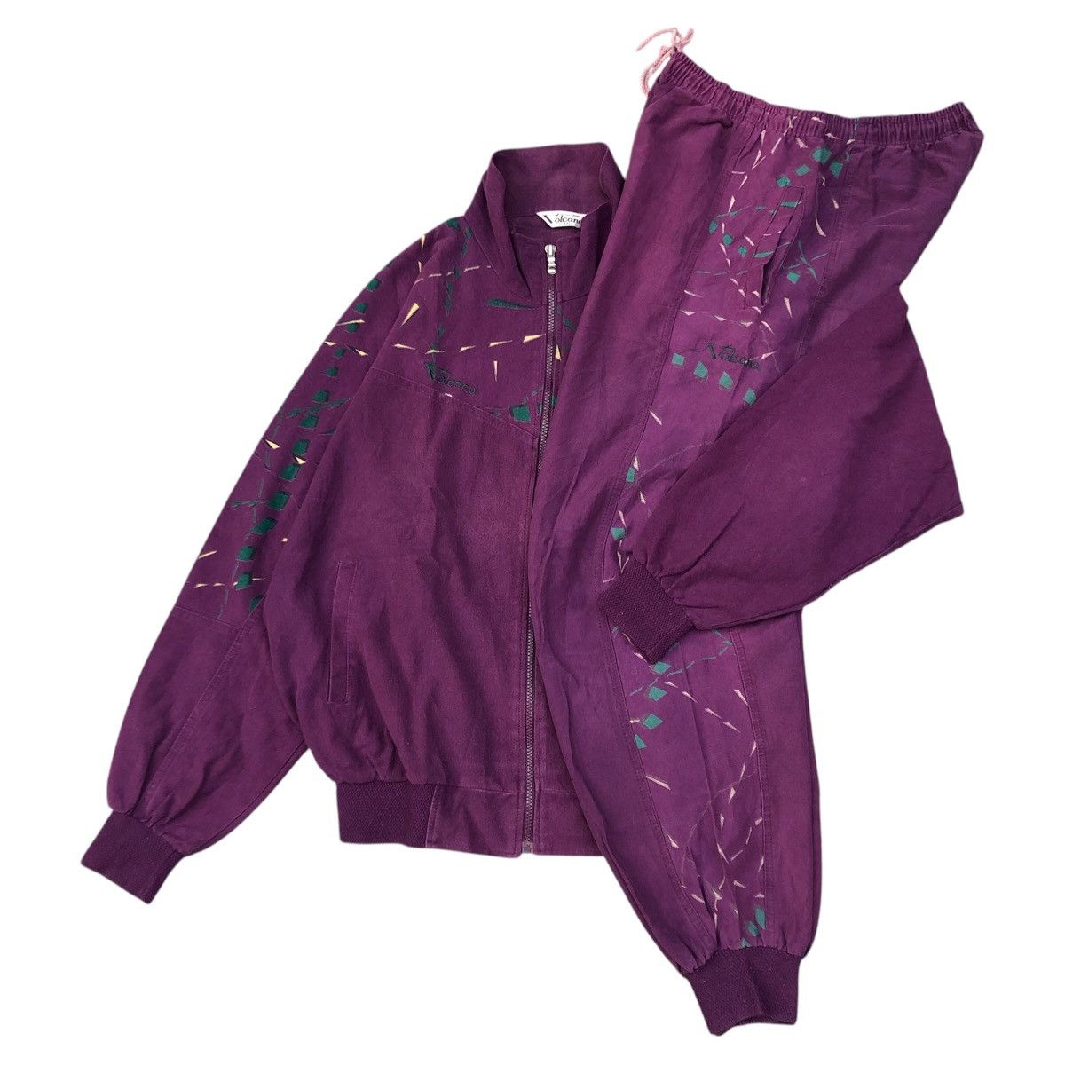 Vintage Vintage 80s Casual Volcano Tracksuit Set Size US L / EU 52-54 / 3 - 1 Thumbnail