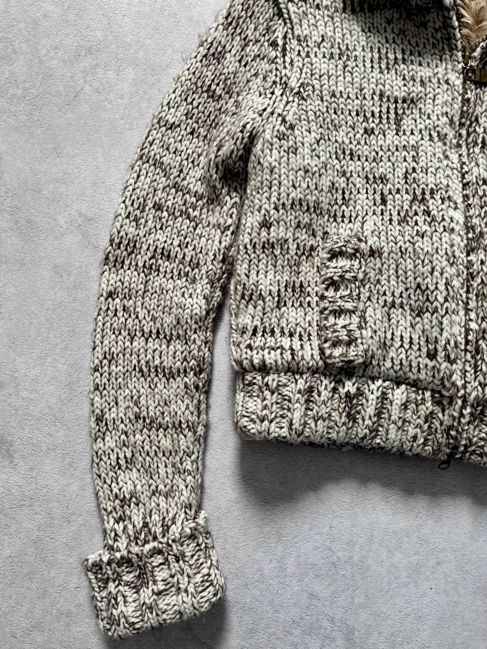Japanese Brand Vintage Y2K Faux Fur Opium Mohair Knit Jacket Size M / US 6-8 / IT 42-44 - 6 Thumbnail