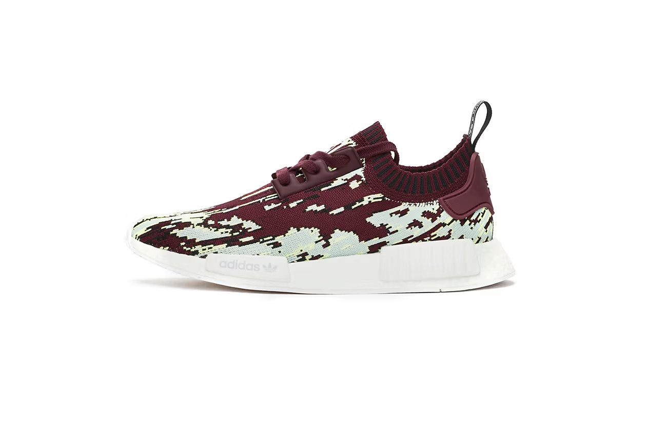 Adidas × Sneakersnstuff 💚 2018 Sneakersnstuff x Adidas NMD R1 Datamosh 2.0 Maroon Size US 10 / EU 43 - 2 Thumbnail